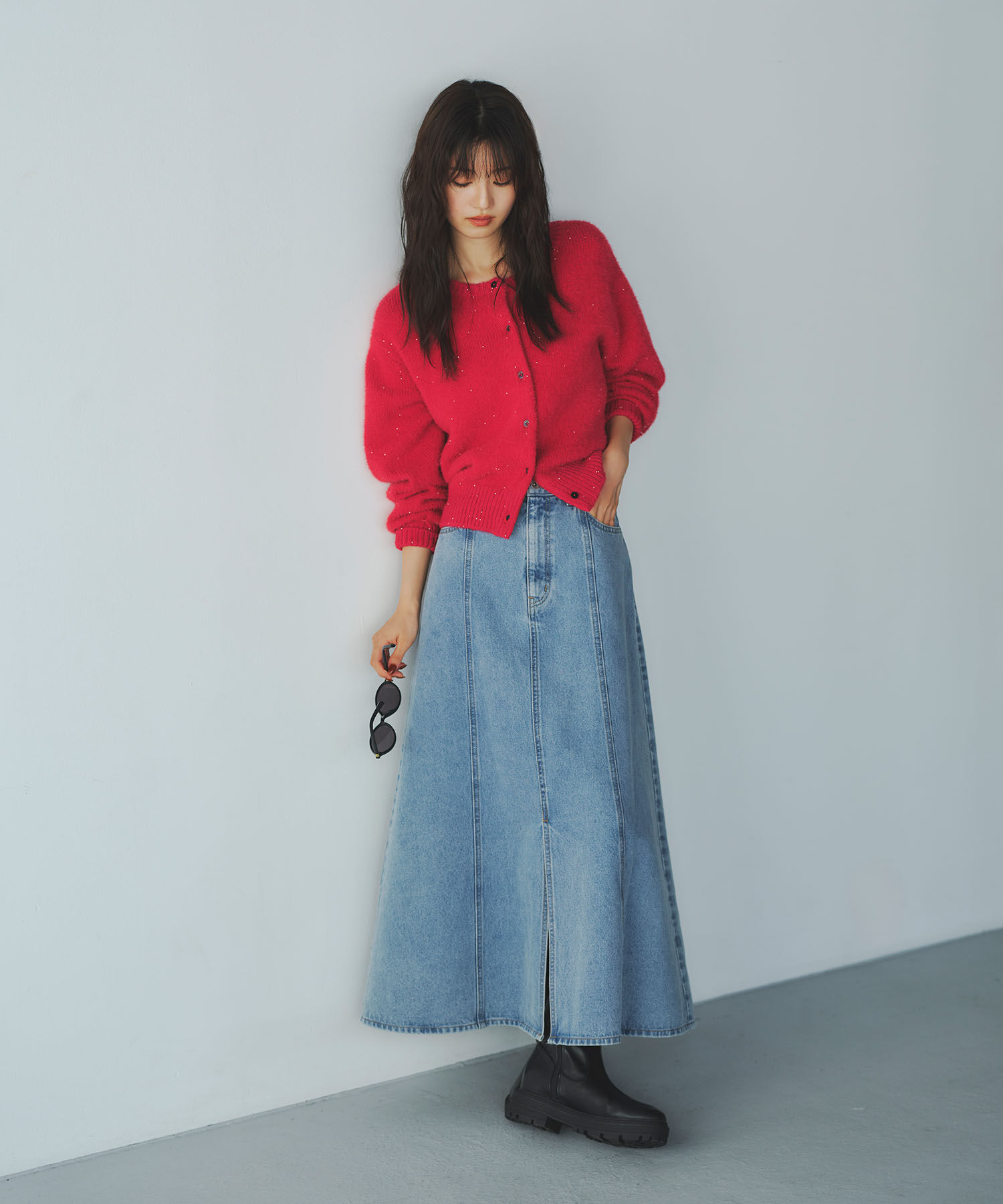  「ビーズミックスヘアリーカーディガン」|ニット・セーター|