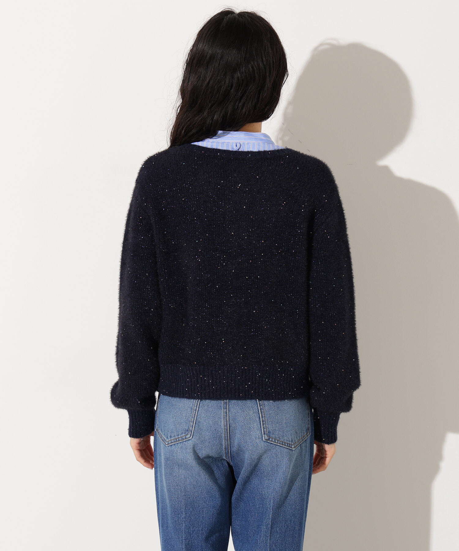  「ビーズミックスヘアリーカーディガン」|ニット・セーター|