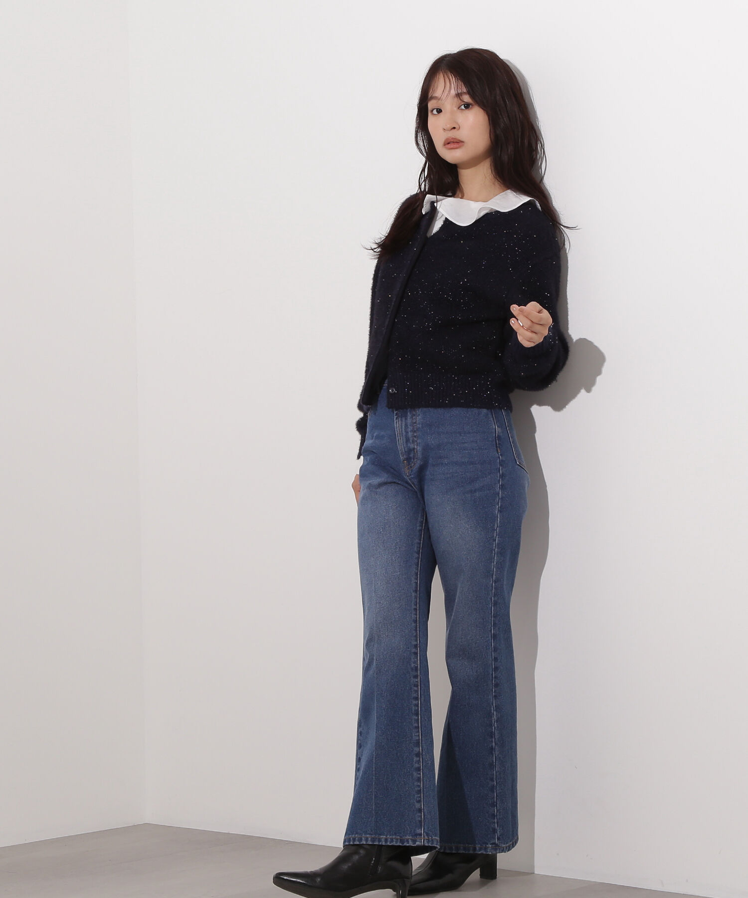  「ビーズミックスヘアリーカーディガン」|ニット・セーター|