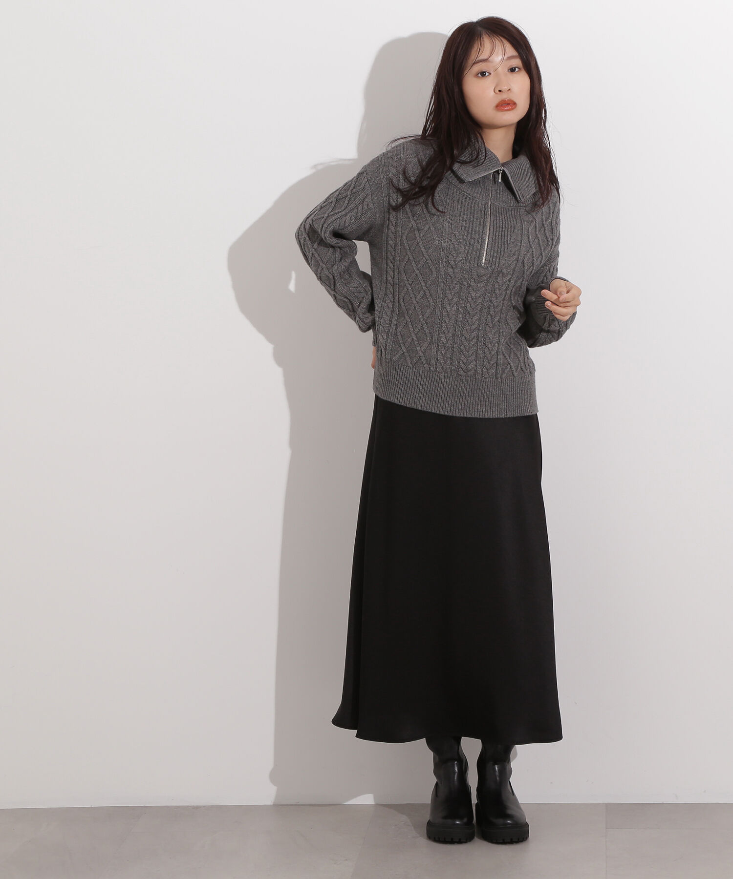  「サテンナロースカート」|スカート|