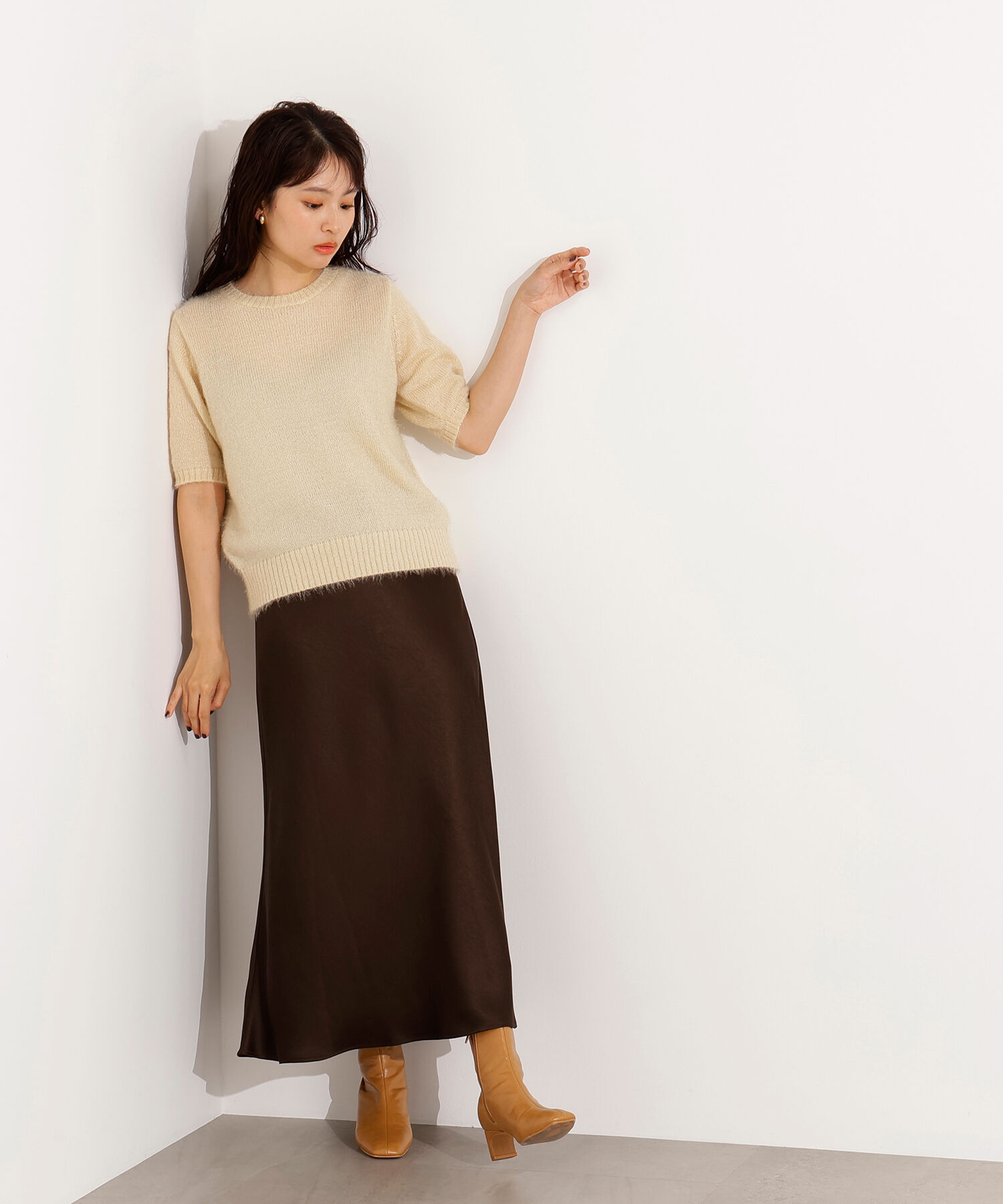  「サテンナロースカート」|スカート|