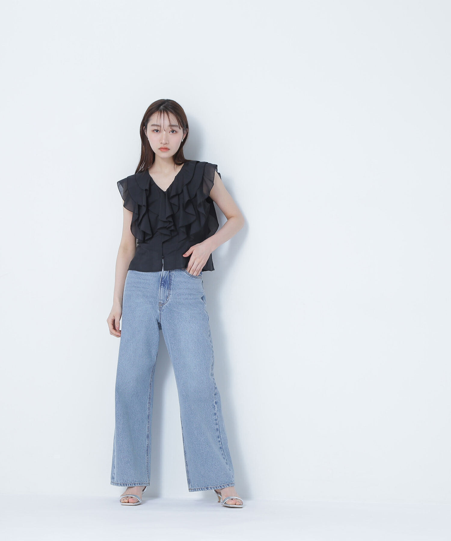  「シアーラッフルフリルブラウス」|シャツ・ブラウス|