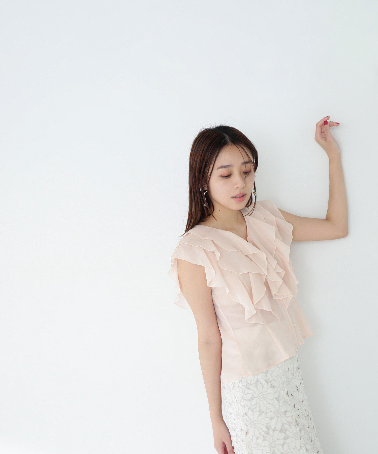  「シアーラッフルフリルブラウス」|シャツ・ブラウス|