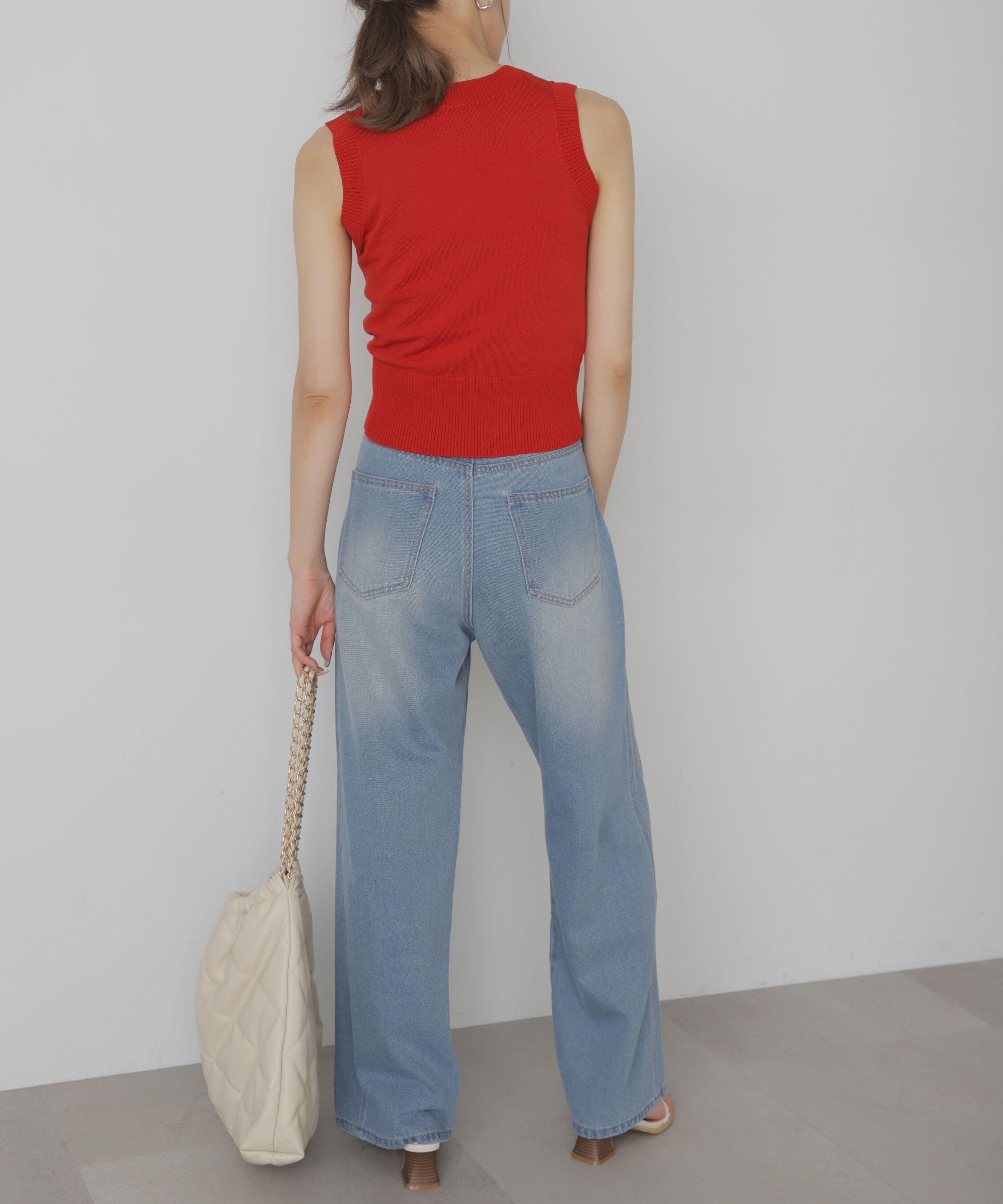  「[XS-Lサイズ展開]サイドパネルヴィンテージライクワイドデニム」|その他|