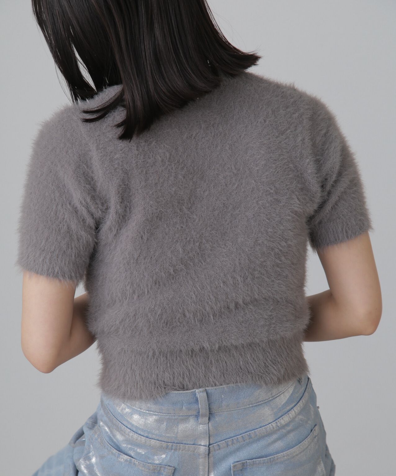  「シャギー半袖ニット」|ニット・セーター|