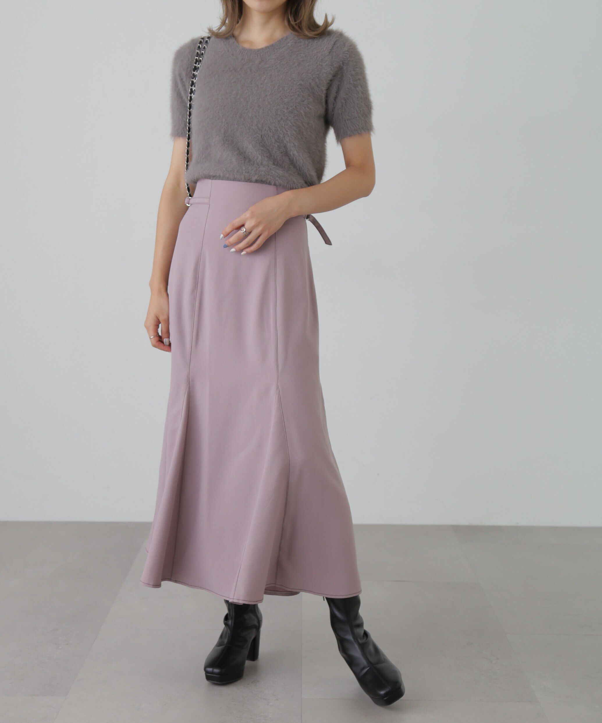  「シャギー半袖ニット」|ニット・セーター|