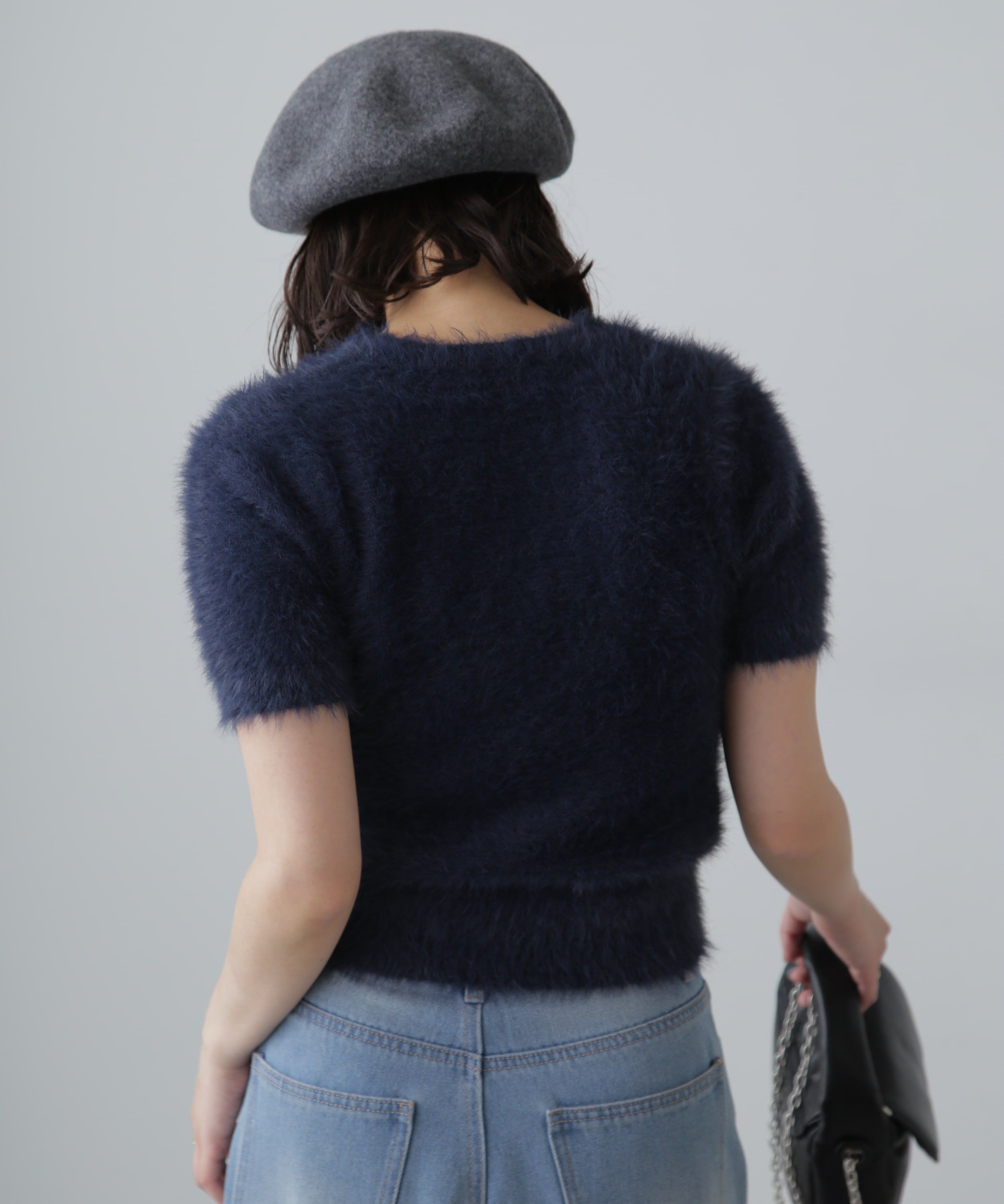  「シャギー半袖ニット」|ニット・セーター|