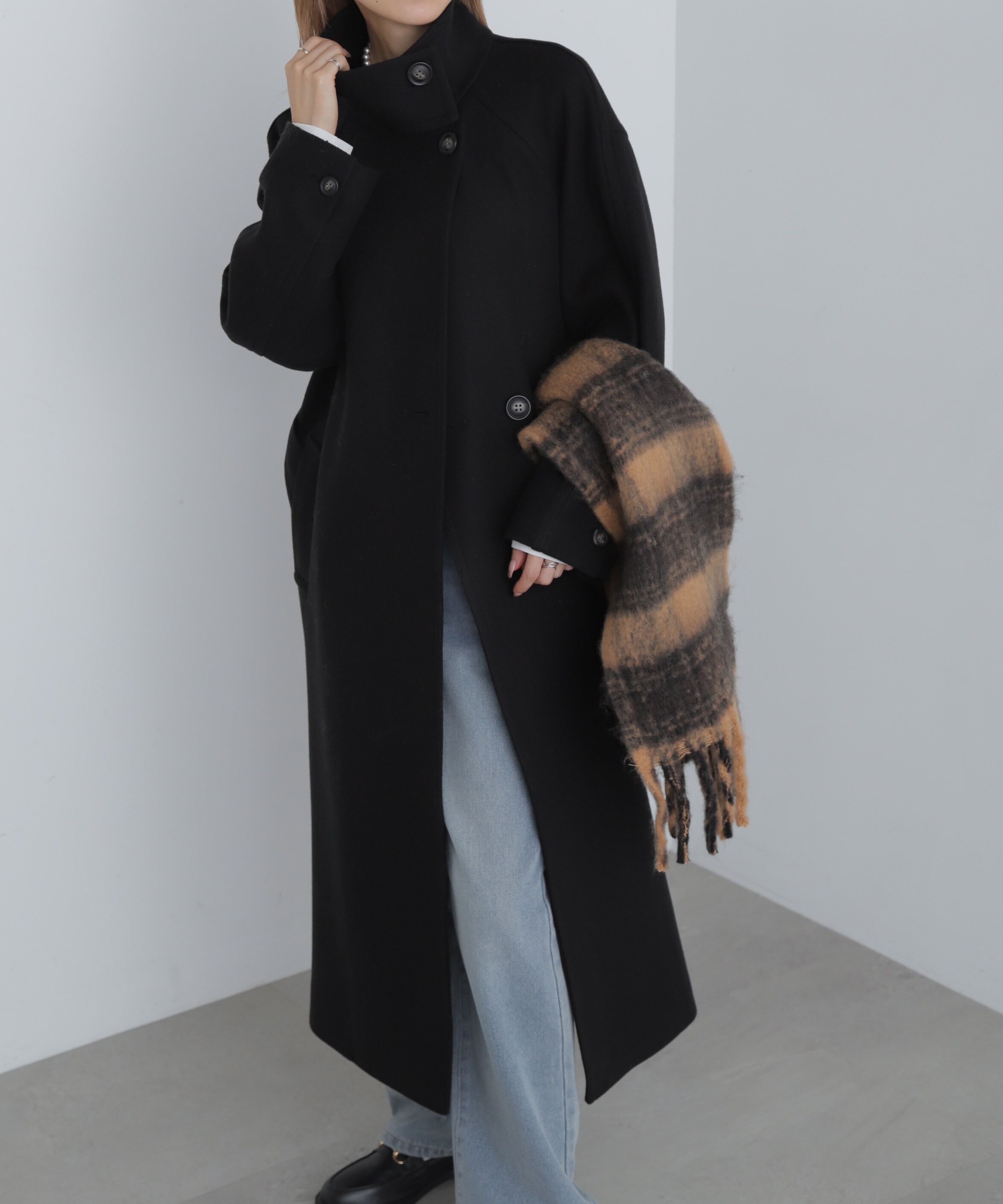  「スタンドカラーロングコート」|その他|