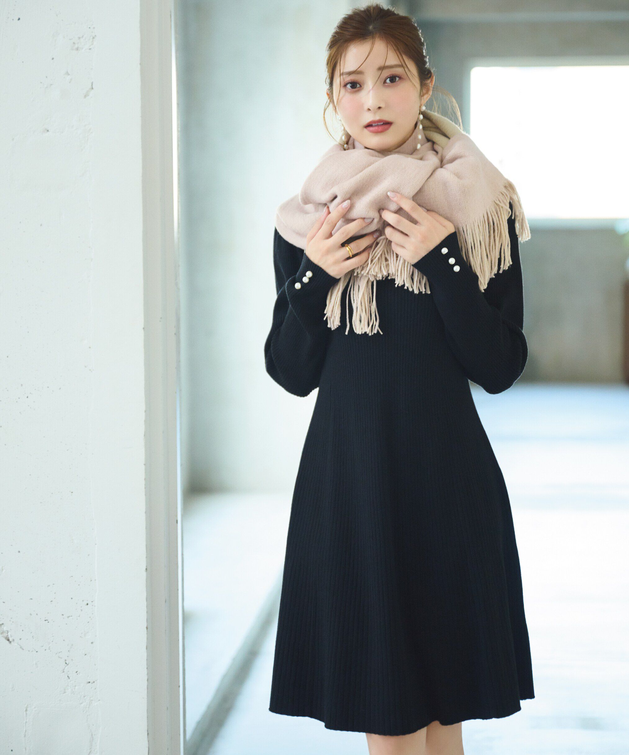 PROPORTION BODY DRESSING「リブミニニットワンピース　24AW」|ワンピース|ブラック