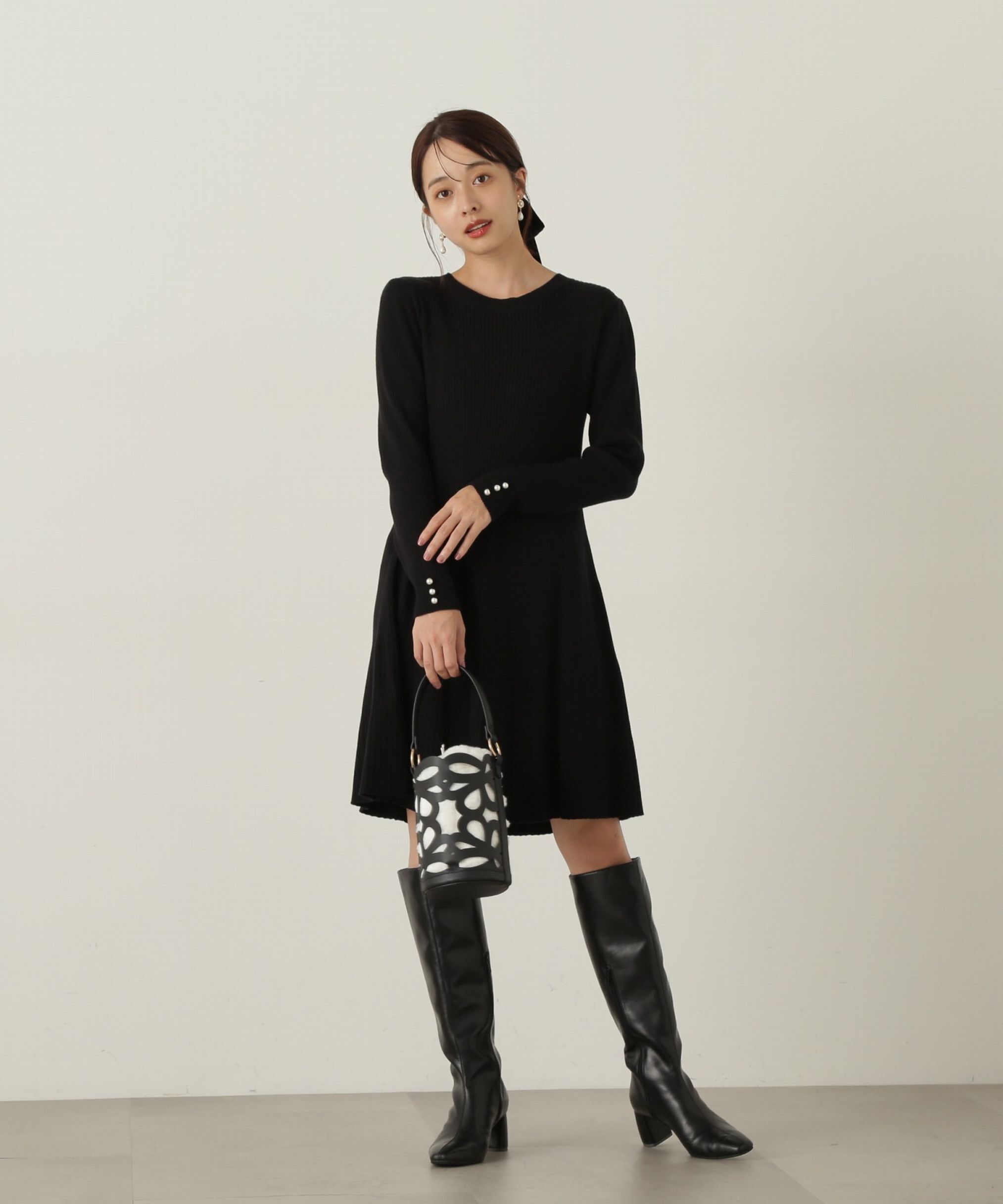 PROPORTION BODY DRESSING「リブミニニットワンピース　24AW」|ワンピース|