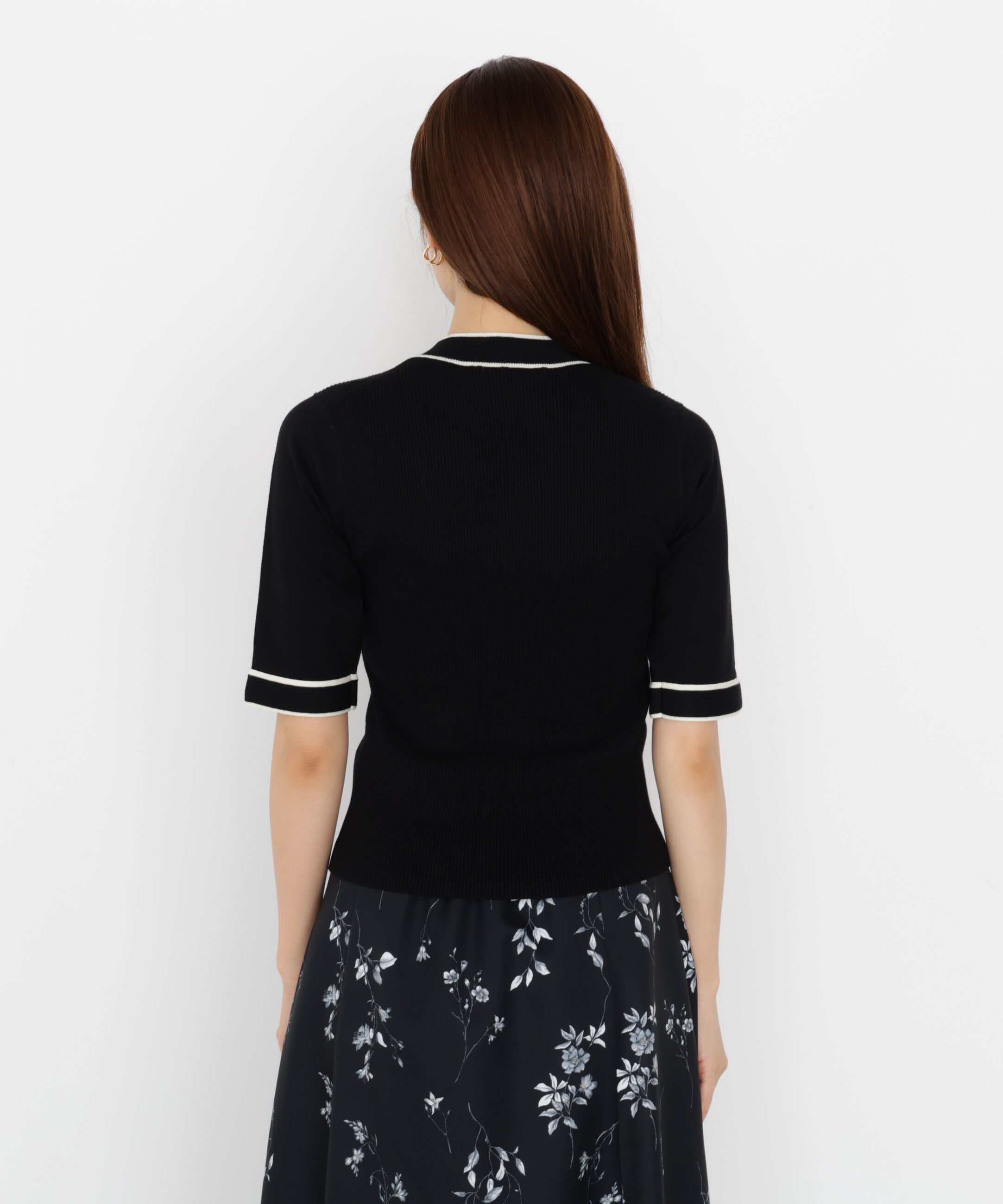 PROPORTION BODY DRESSING「＜ハンドウォッシャブル＞リボンスリーブ配色ニット」|ニット・セーター|