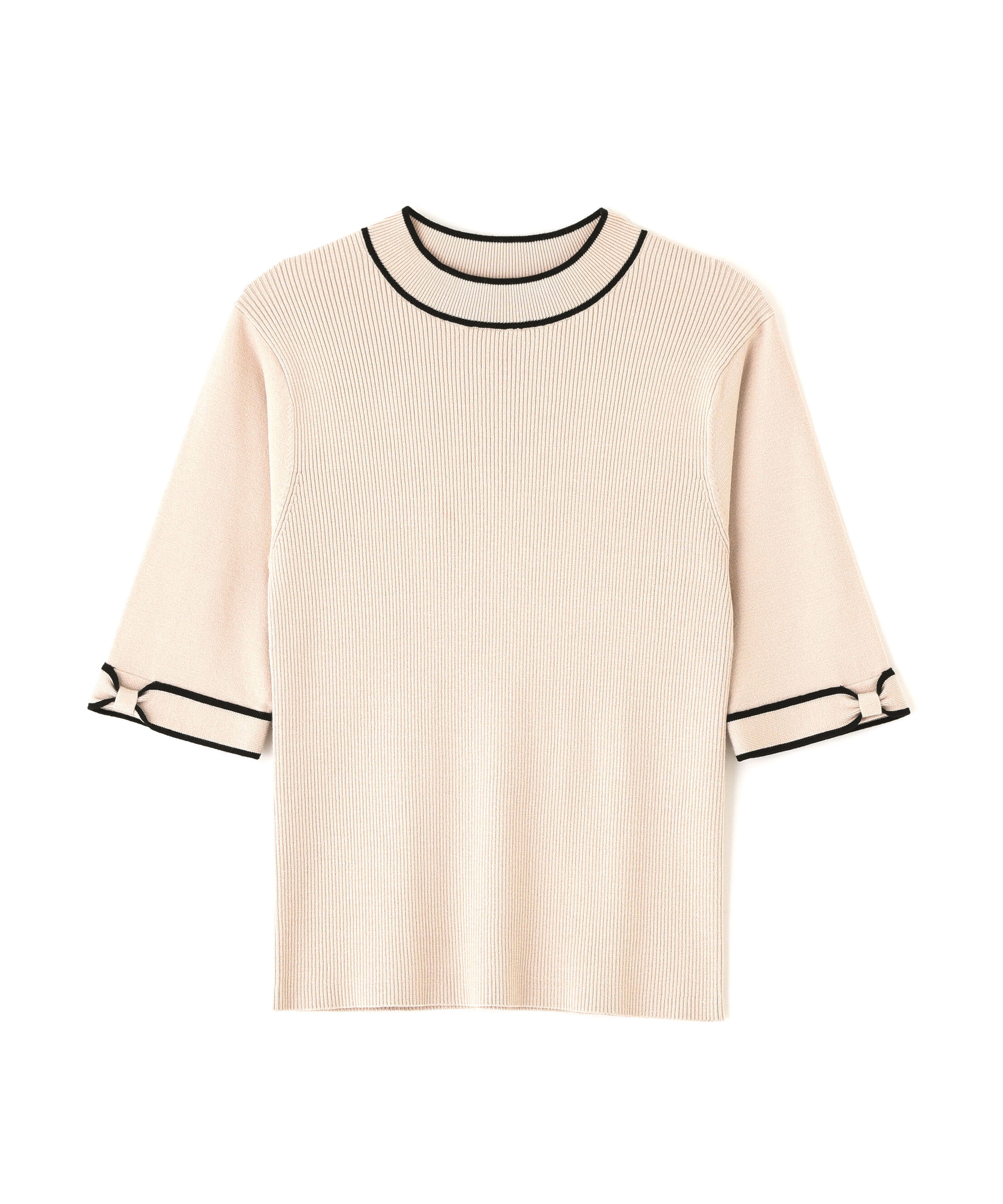 PROPORTION BODY DRESSING「＜ハンドウォッシャブル＞リボンスリーブ配色ニット」|ニット・セーター|