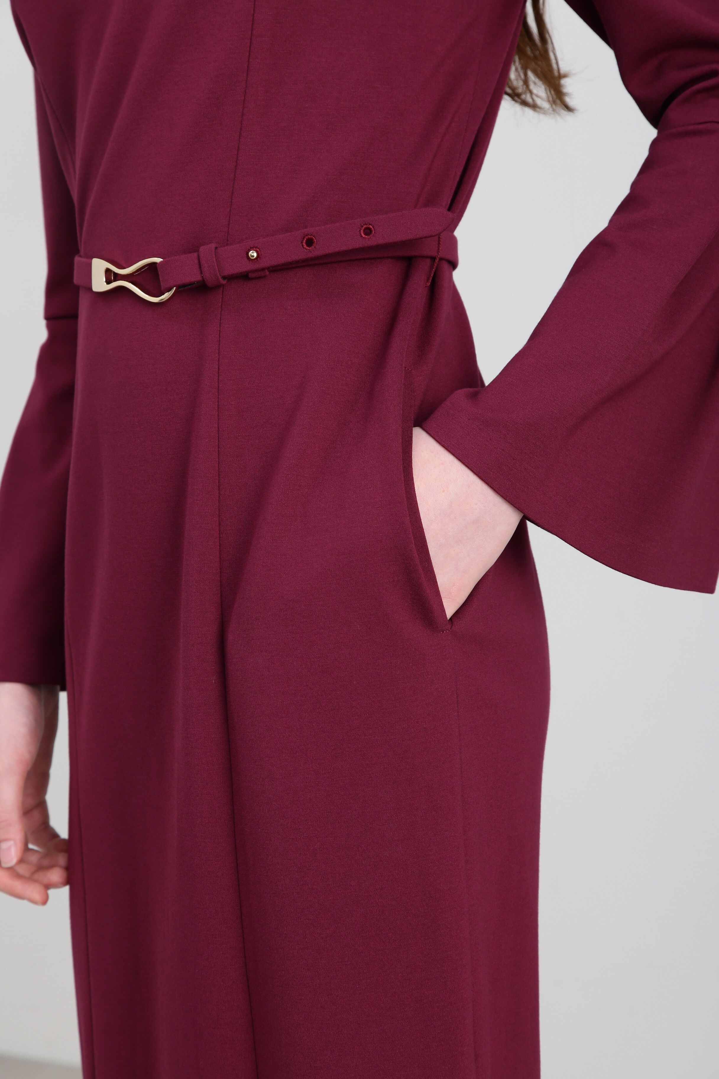  「◆ベルスリーブベルト付きワンピース」|ワンピース|