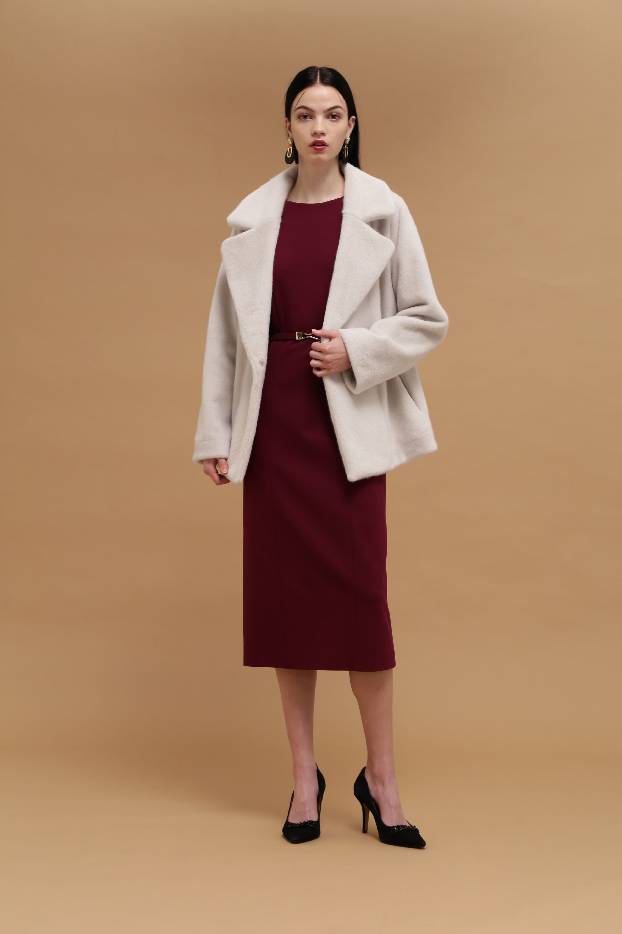  「◆ベルスリーブベルト付きワンピース」|ワンピース|