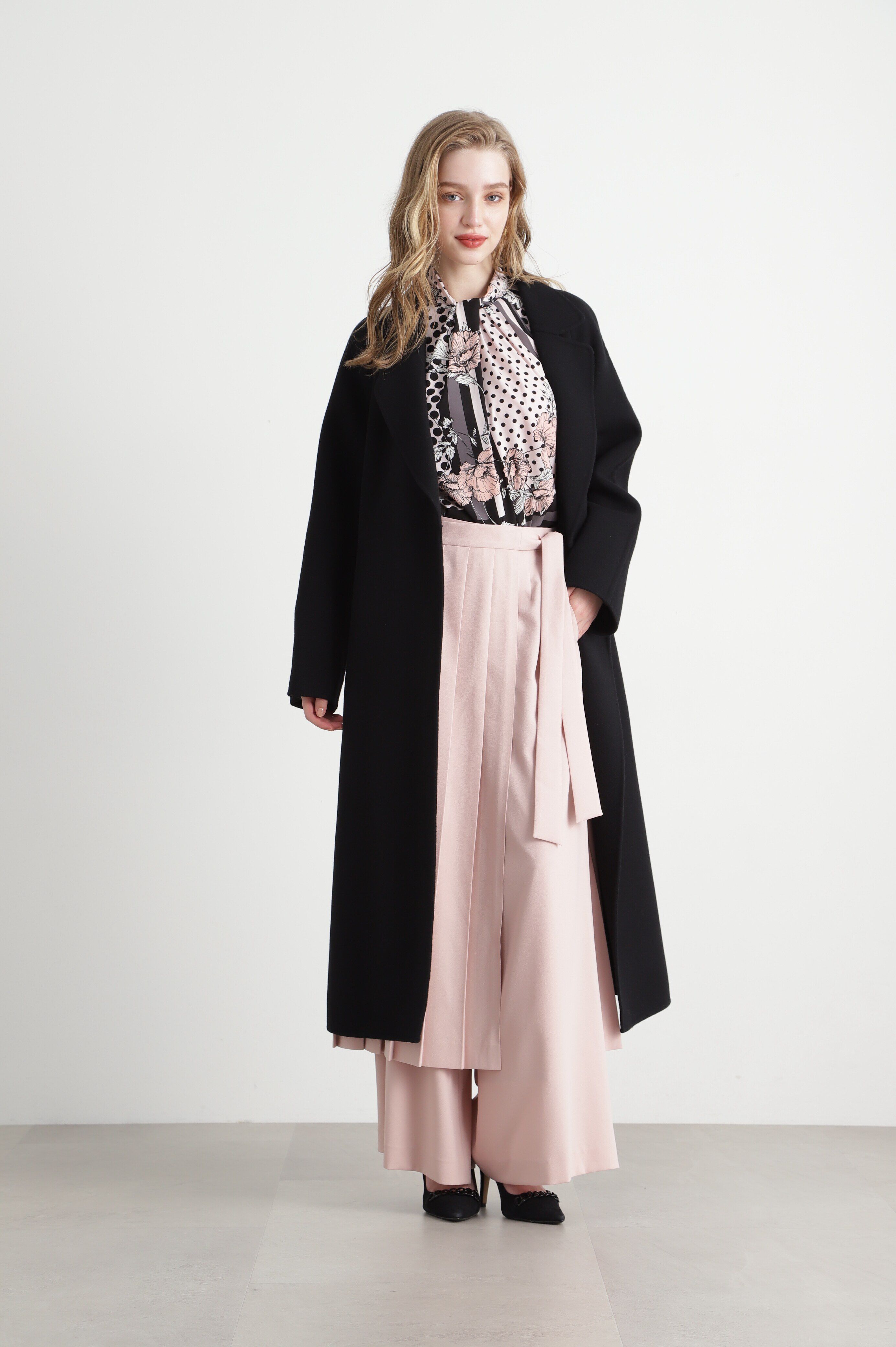  「◆ラインブロックフラワープリントブラウス」|シャツ・ブラウス|