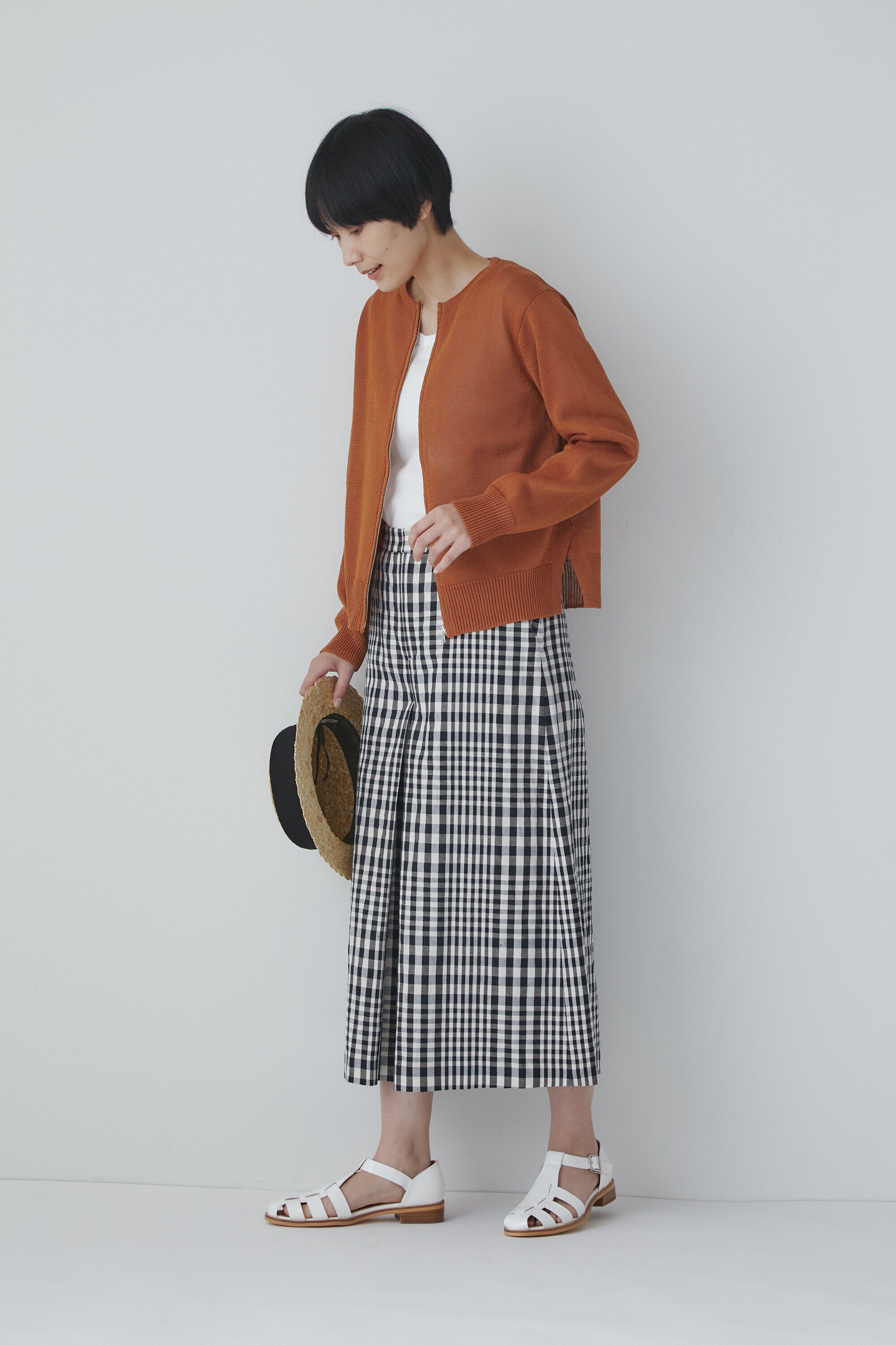  「◆ミドルゲージギマジップアップカーディガン」|ニット・セーター|