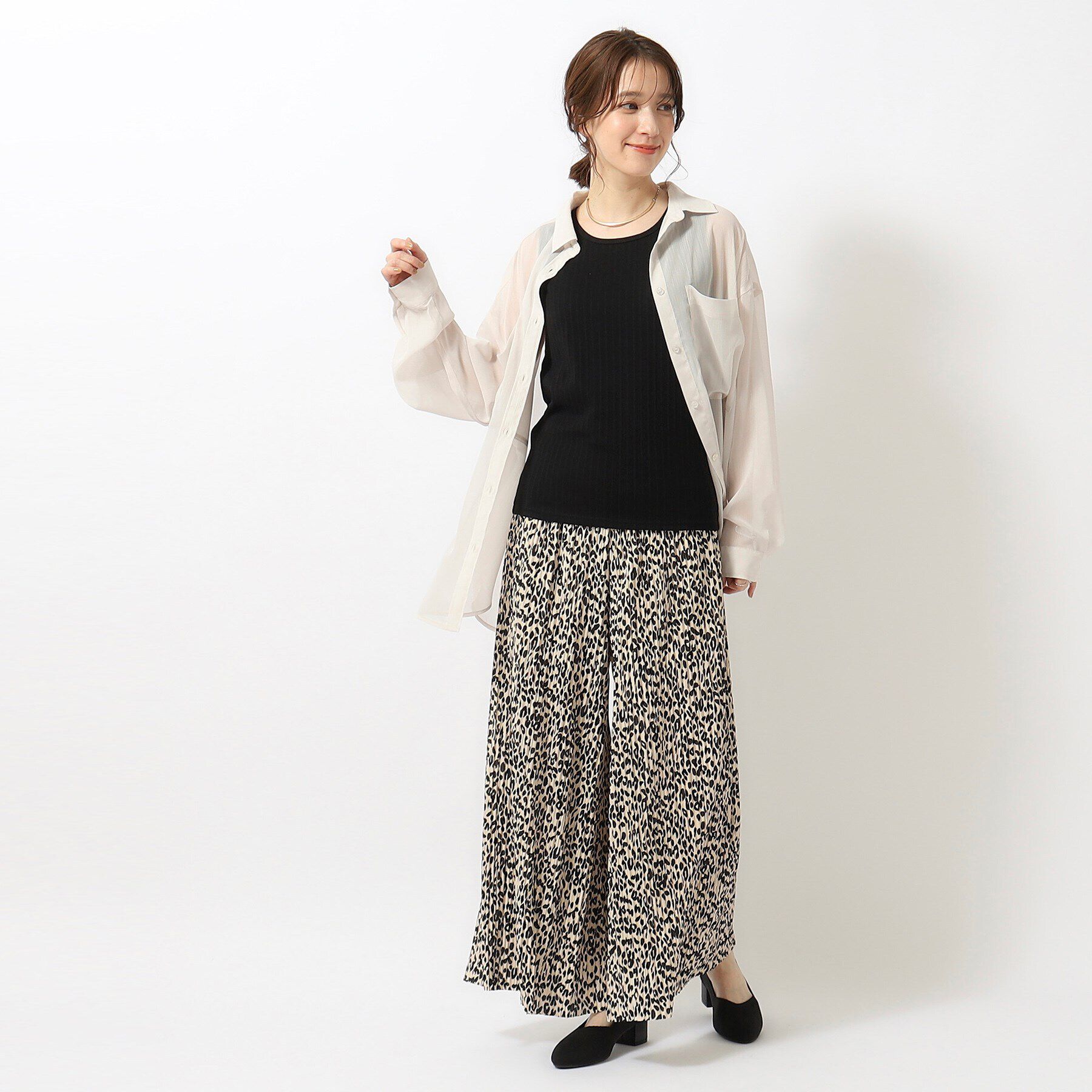 SHOO･LA･RUE「デイリー使いに ランダムテレコ タンクトップ」|キャミソール|