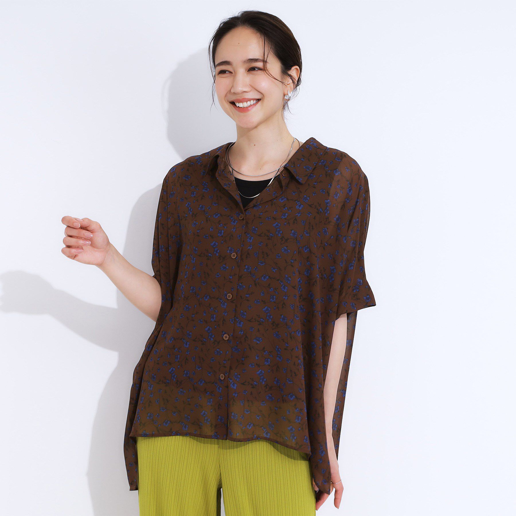 SHOO･LA･RUE「大人のシアー感 ゆるさらポンチョシャツ」|シャツ・ブラウス|