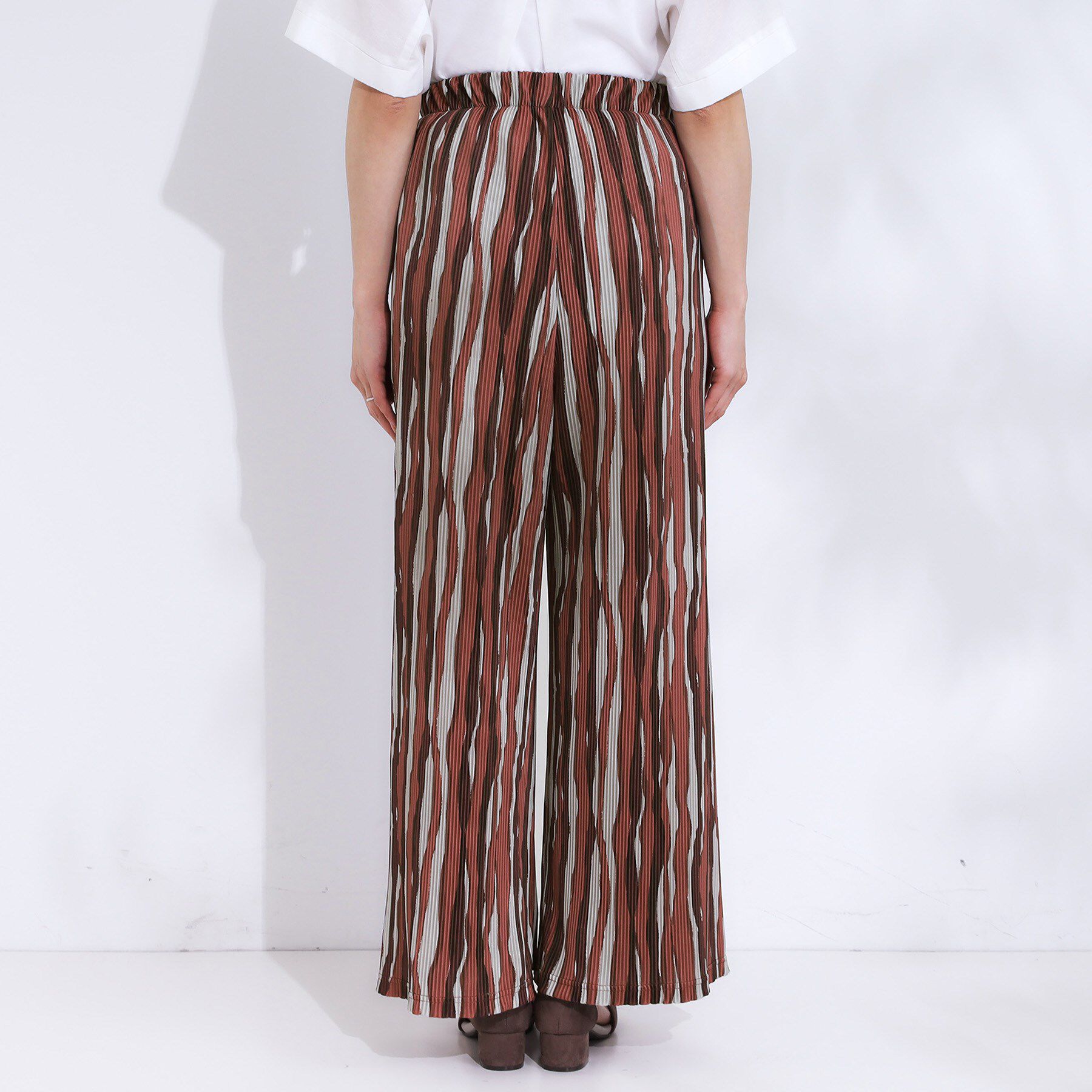 SHOO･LA･RUE「【S-LL】さらさら楽ちん プリーツ ワイドパンツ」|その他|