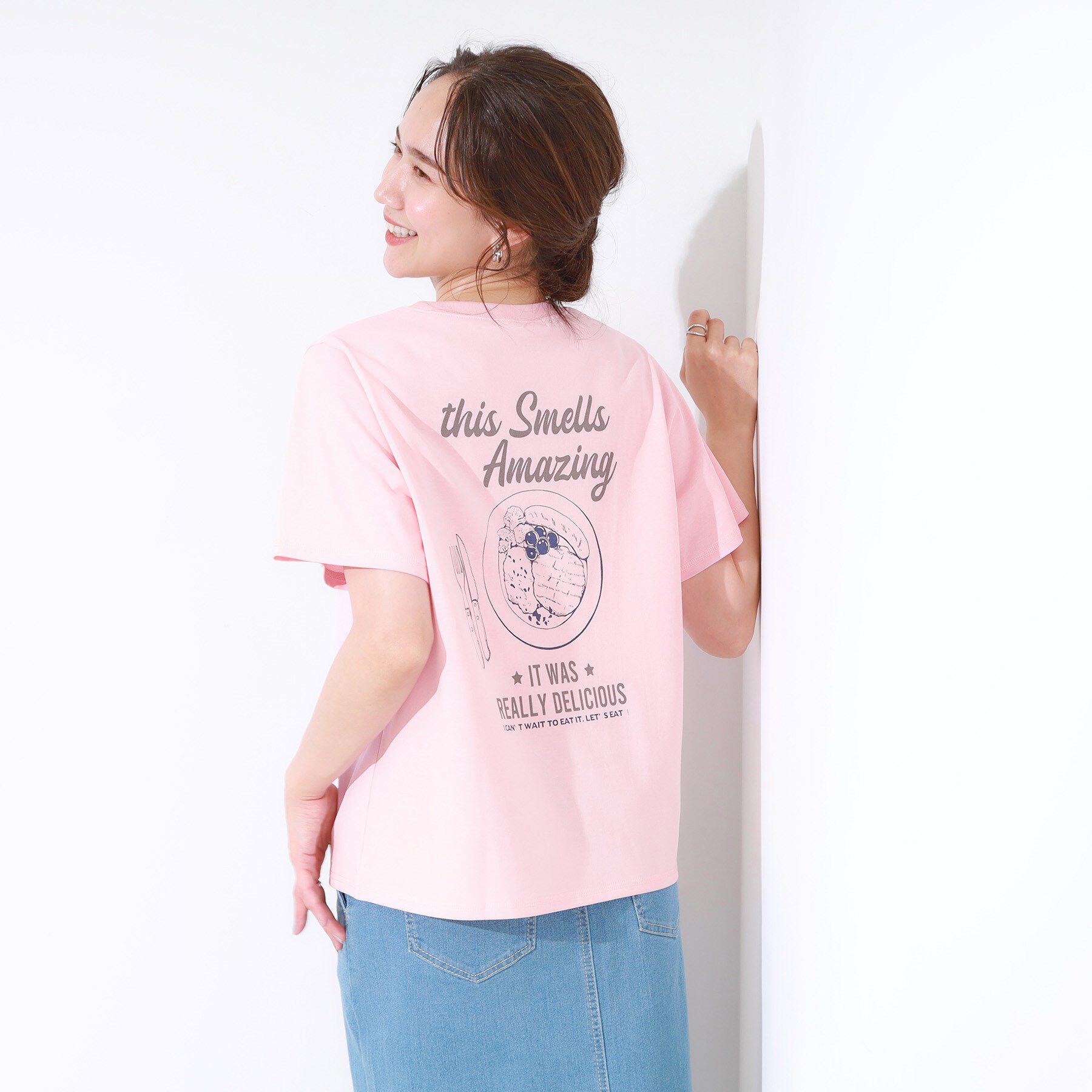 SHOO･LA･RUE「【S-LL/ひんやり/汗ジミ軽減/UVカット】グラフィックアソートTシャツ」|Tシャツ・カットソー|