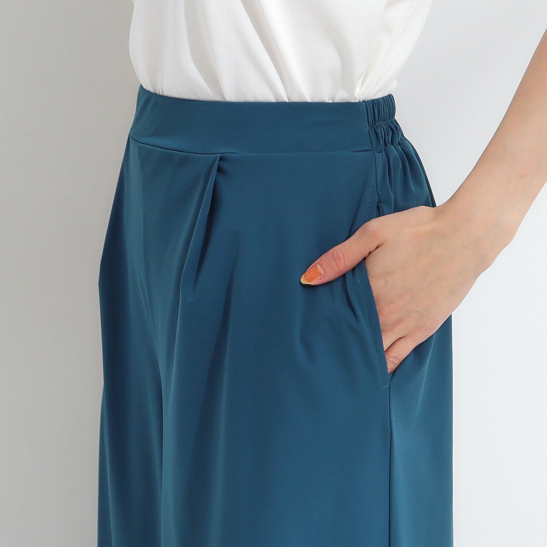 SHOO･LA･RUE「【S-LL/ひんやり】さらさらストレッチ ガウチョパンツ」|その他|