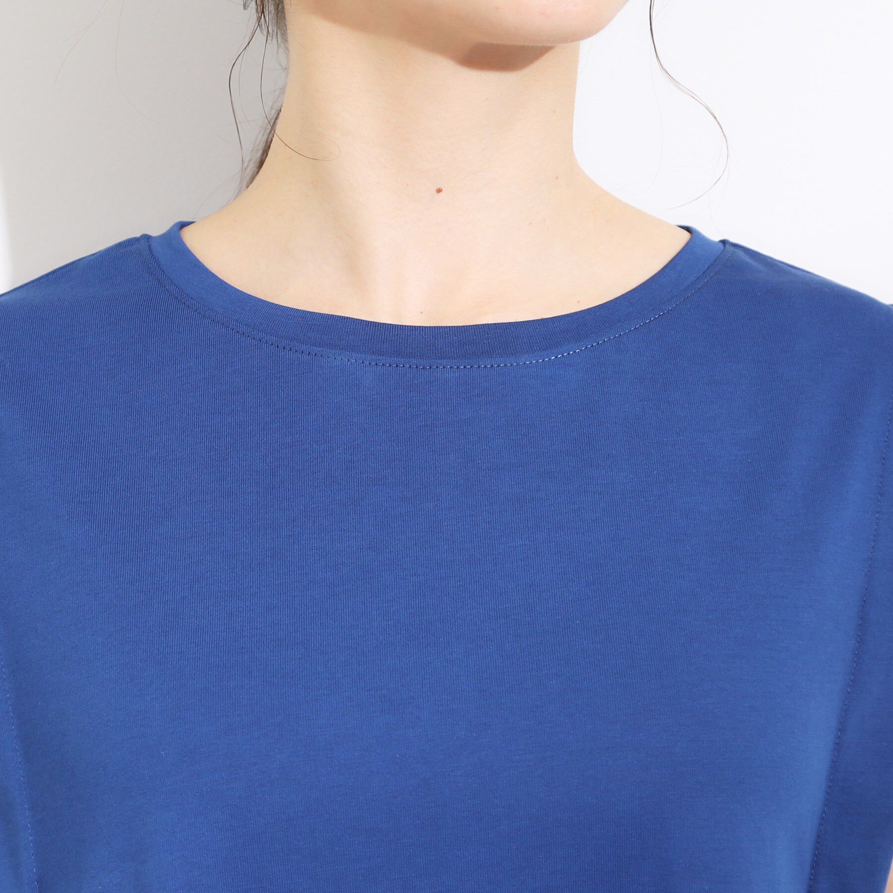 SHOO･LA･RUE「【汗ジミ軽減/ひんやり/UV】大人のヘルシーな着こなしに タックノースリーブチュニック」|チュニック|