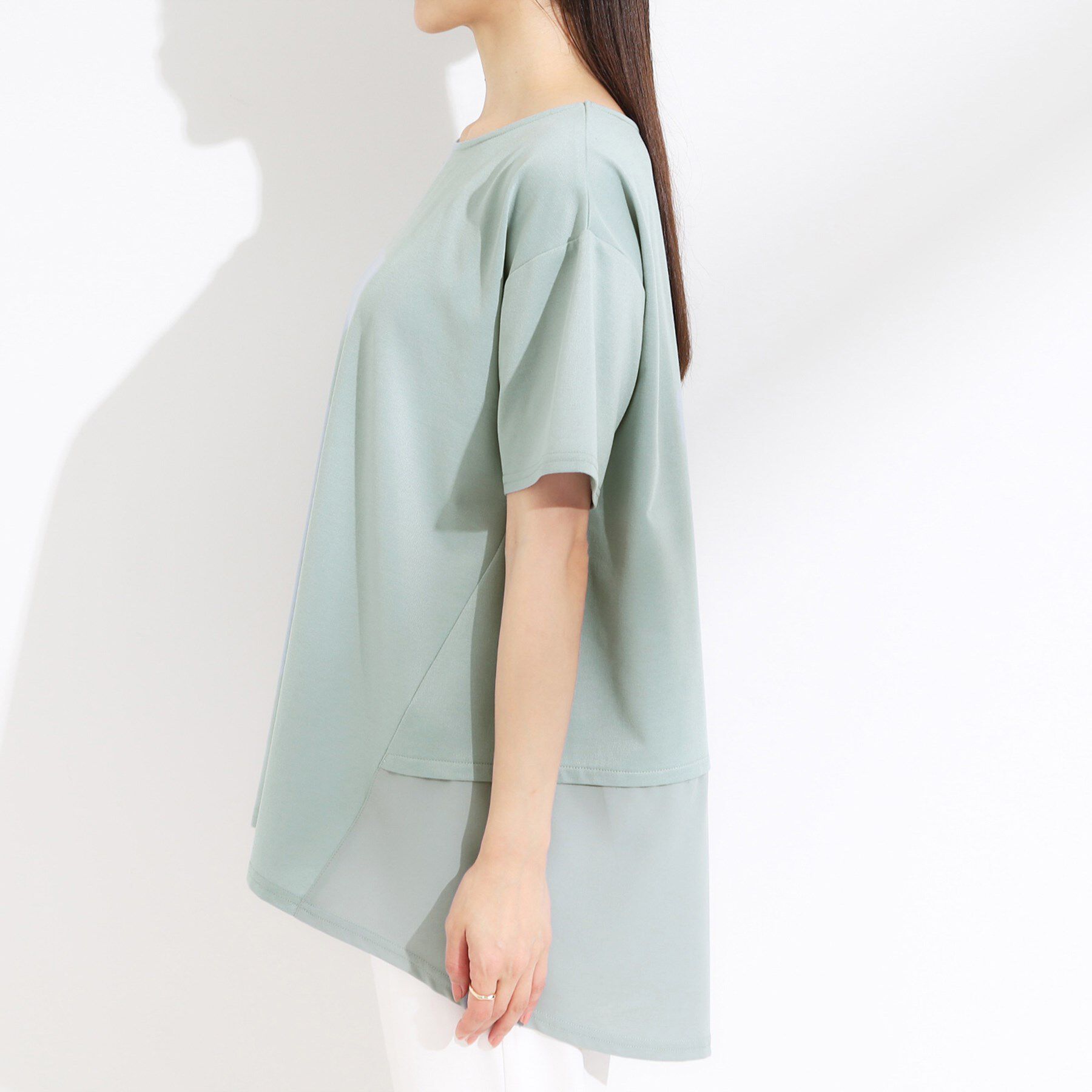 SHOO･LA･RUE「【S-LL/UV/吸水速乾】きれいに体型カバー Aライン チュニックワンピース」|チュニック|