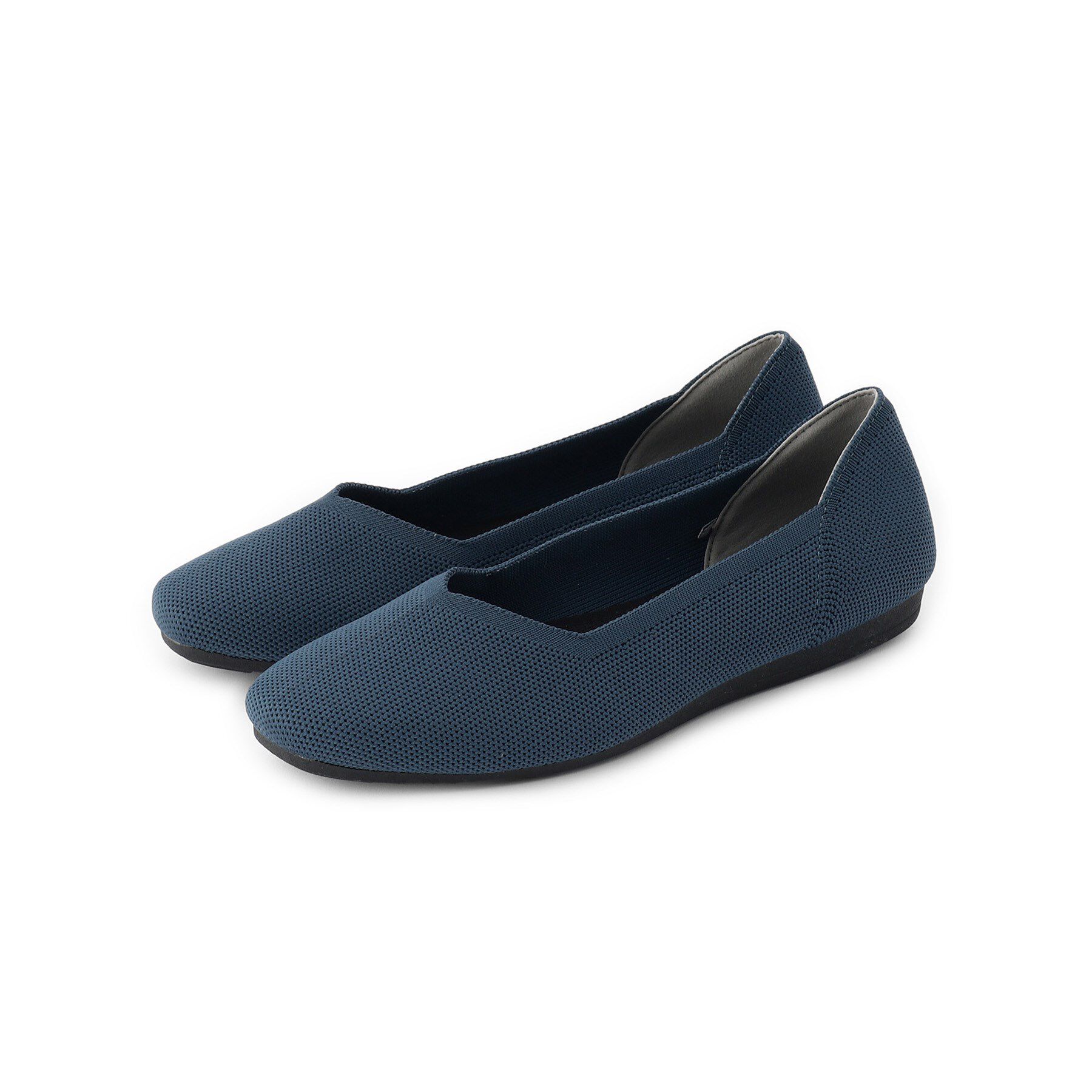 SHOO･LA･RUE「【22.5cm-24.5cm】洗えてさらさらニットパンプス」|パンプス|ブルー(092)