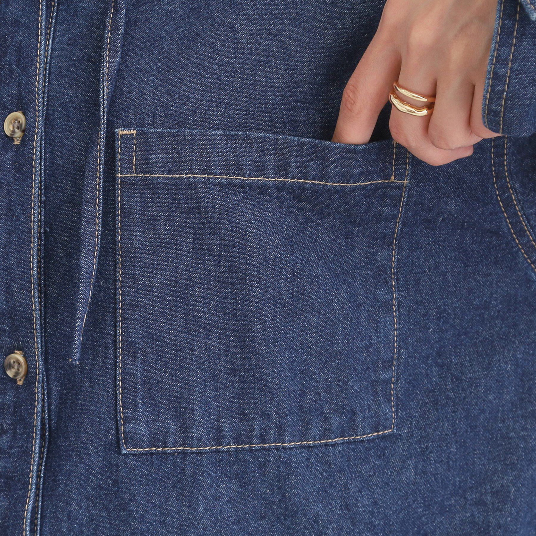 SHOO･LA･RUE「【S-LL】こなれ感ある着こなしに デニムフーディーブルゾン」|デニムジャケット|