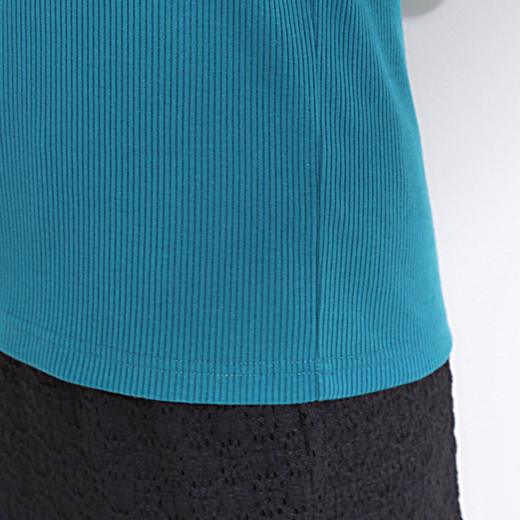 SHOO･LA･RUE「【S-LL】女性らしさ漂うハートネック テレコ5分袖トップス」|Tシャツ・カットソー|