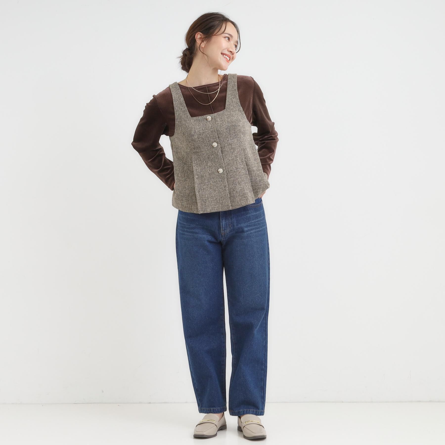 SHOO･LA･RUE「【2点セット】着るだけで決まる クラシカルなツイード調セットアップ」|スーツ|