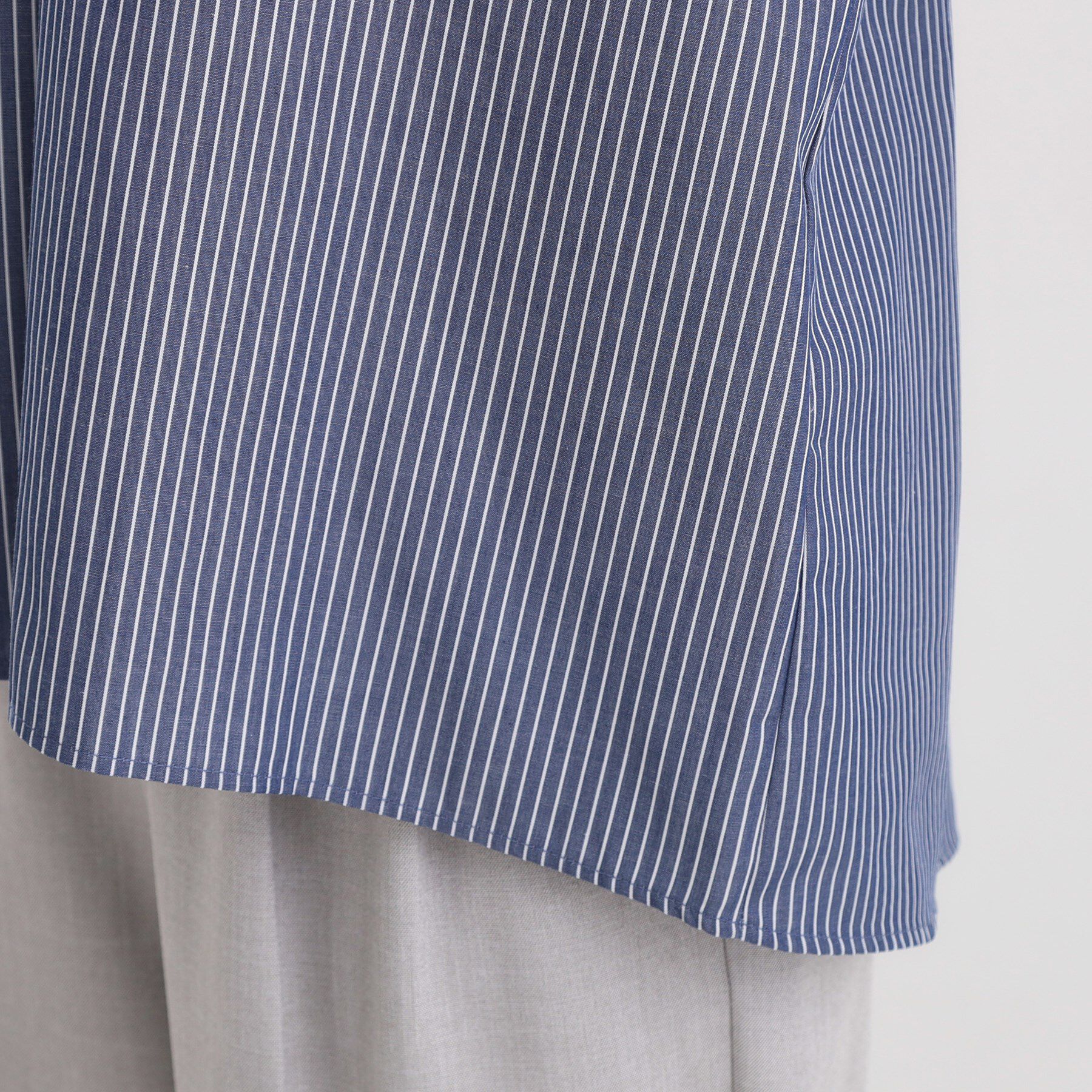 SHOO･LA･RUE「【S-LL/洗濯後しわになりにくい】ランタン5分袖 スキッパーブラウス」|シャツ・ブラウス|