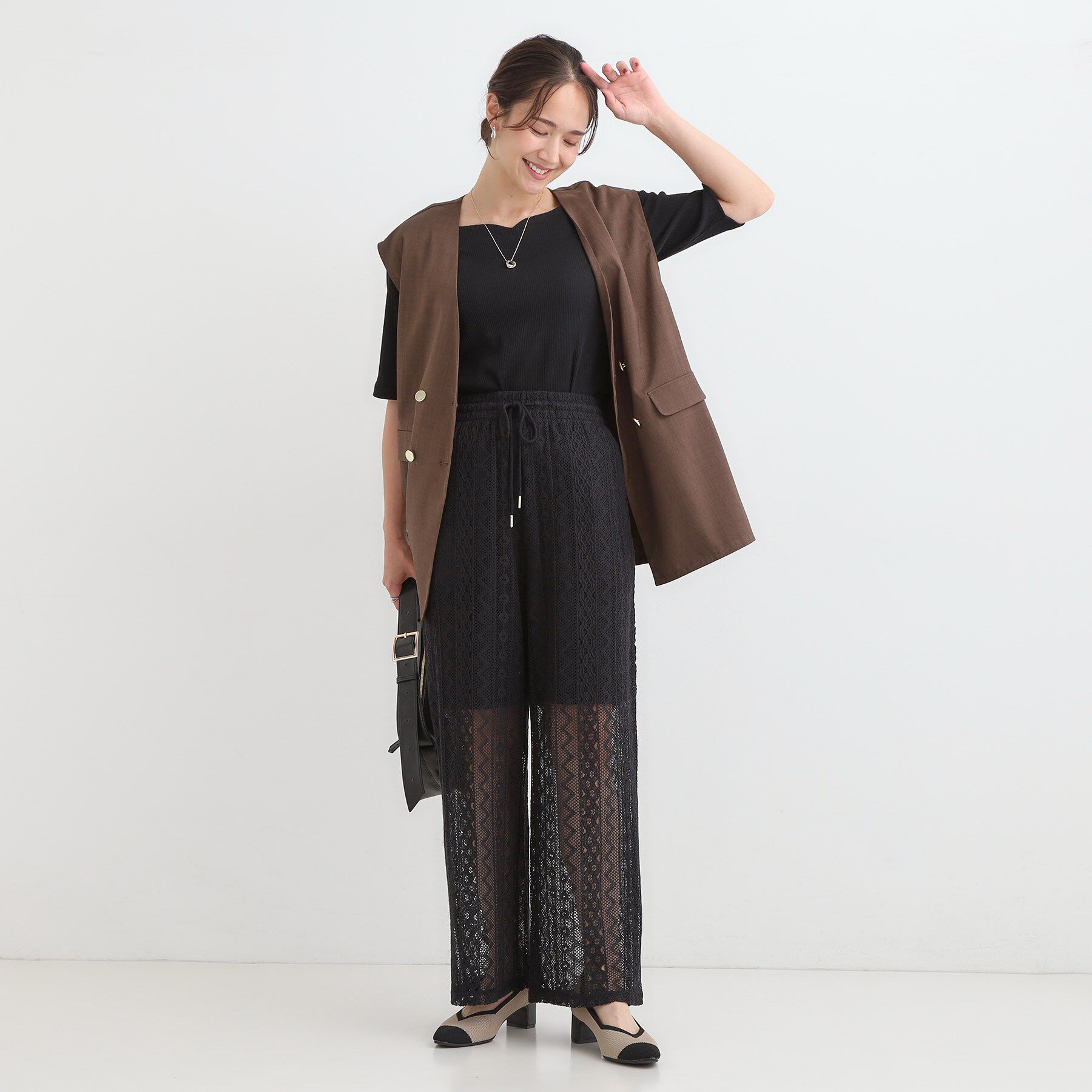 SHOO･LA･RUE「【セットアップ可】クラフトレースイージーパンツ」|その他|