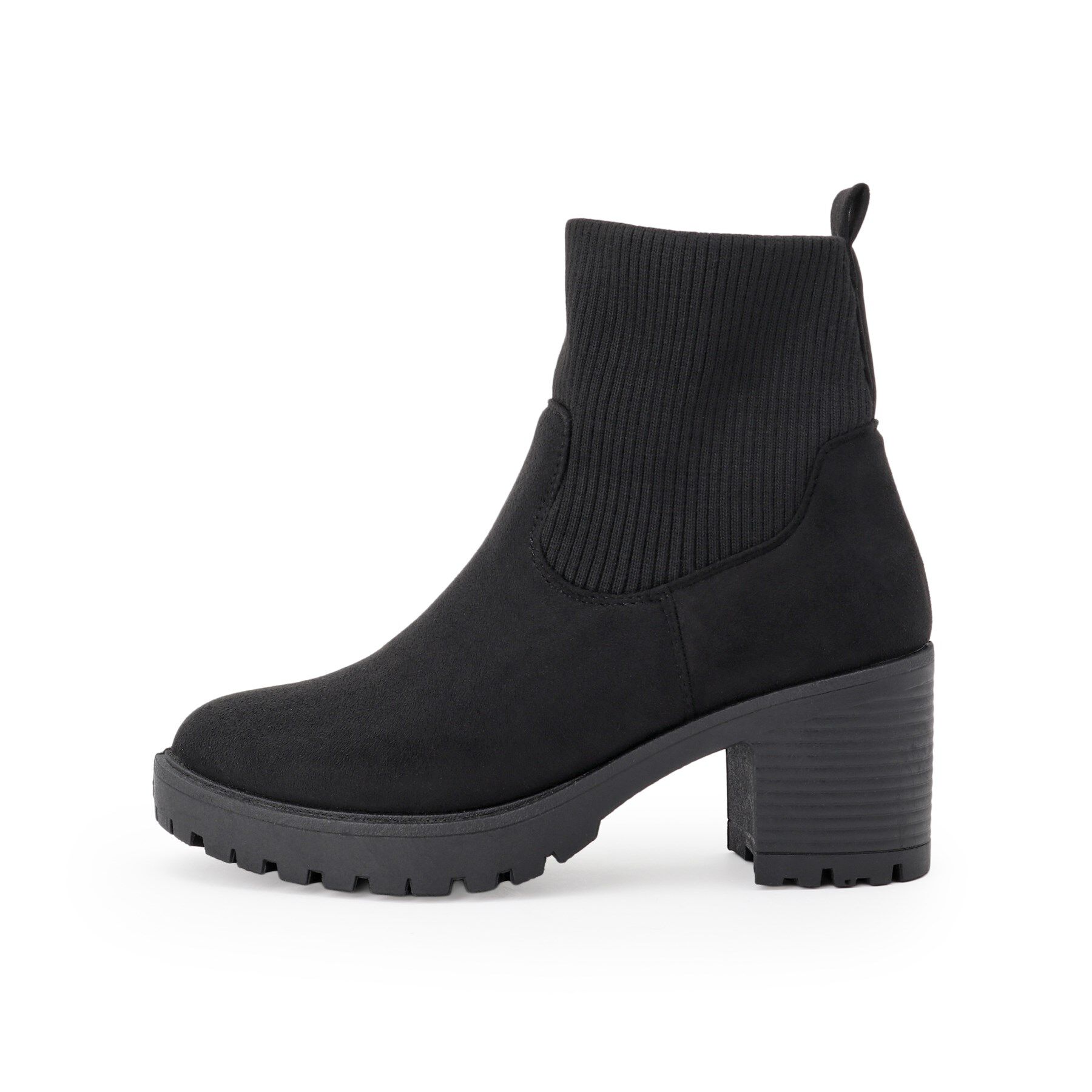 SHOO･LA･RUE「ヒールアップ はきぐちニットブーツ」|ショートブーツ|