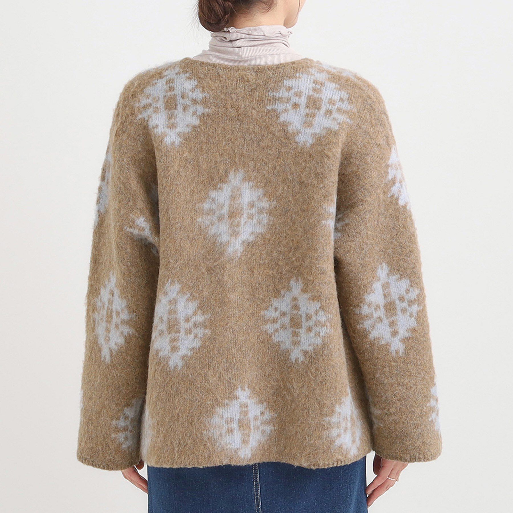 SHOO･LA･RUE「羽織るだけでスタイリングの主役に 起毛柄カーディガン」|カーディガン|