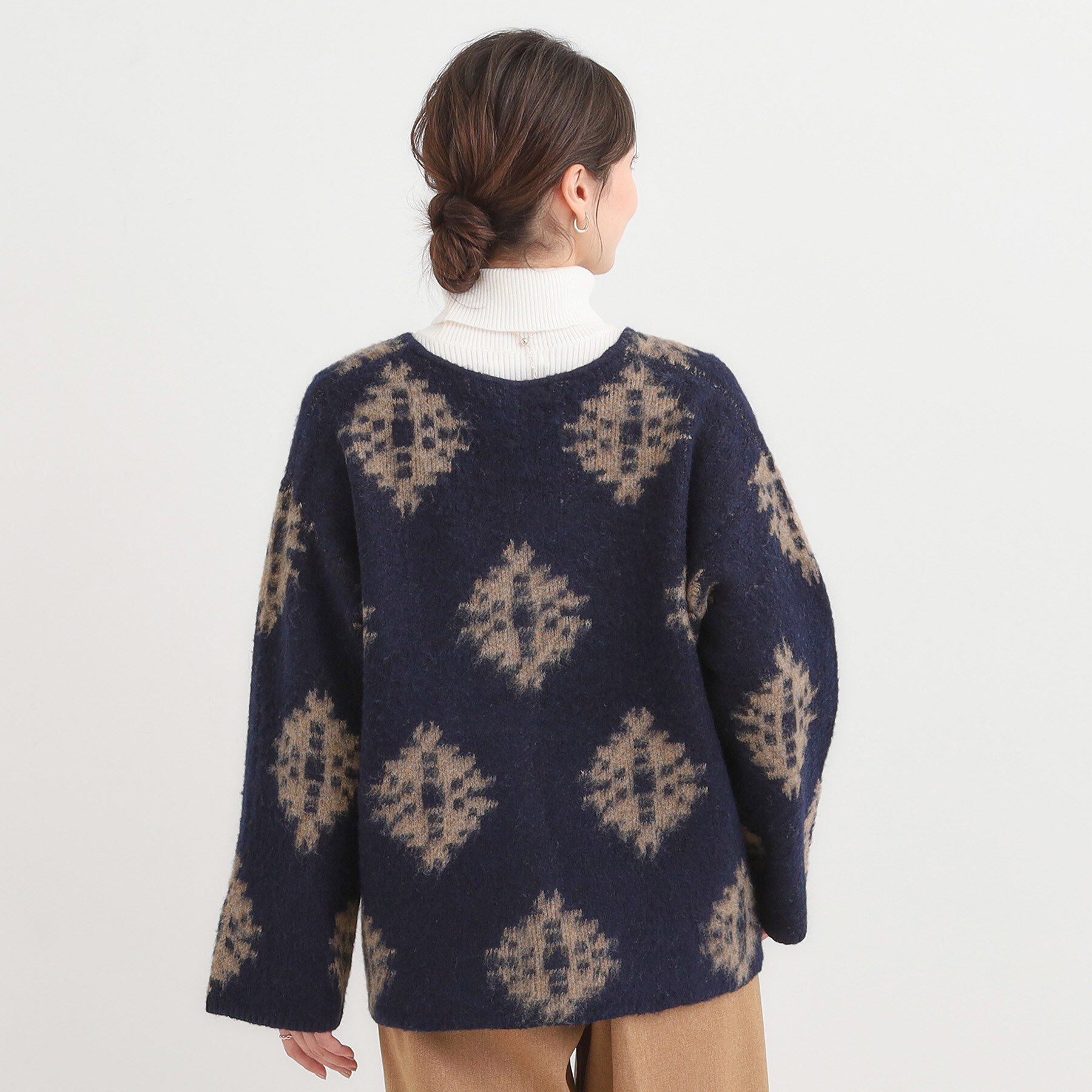 SHOO･LA･RUE「羽織るだけでスタイリングの主役に 起毛柄カーディガン」|カーディガン|