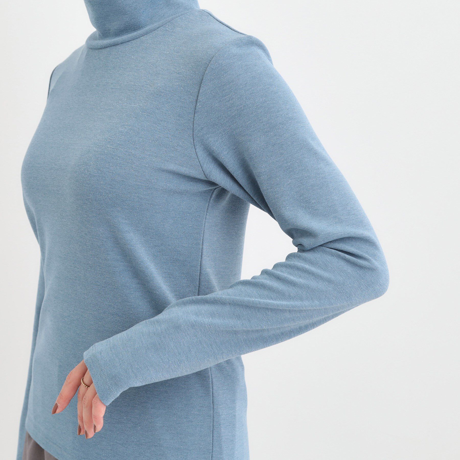 SHOO･LA･RUE「ラメスムースハイネックインナー」|Tシャツ・カットソー|