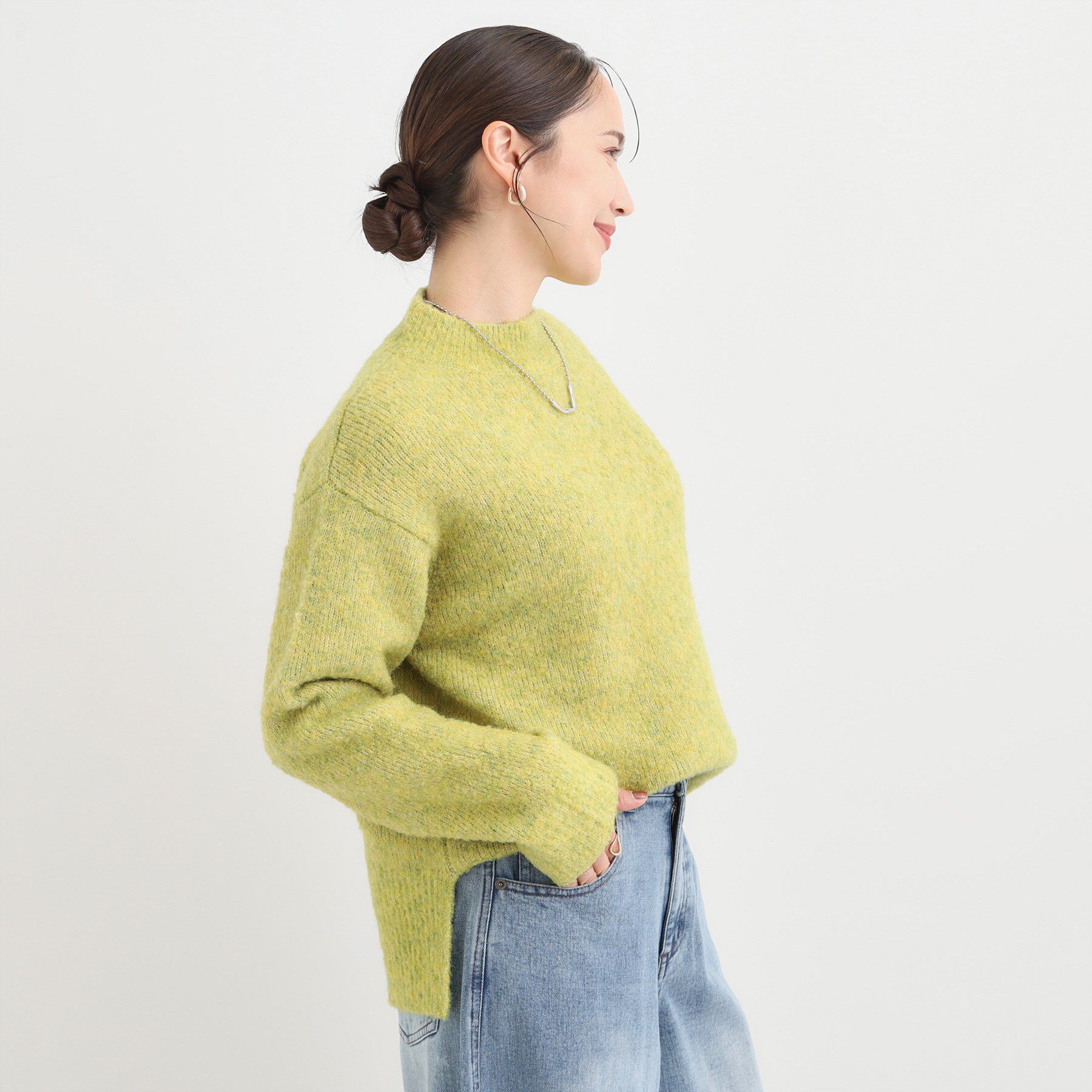 SHOO･LA･RUE「【S-LL】ほんのりラメで華やか ふわふわハイネックニット」|ニット・セーター|