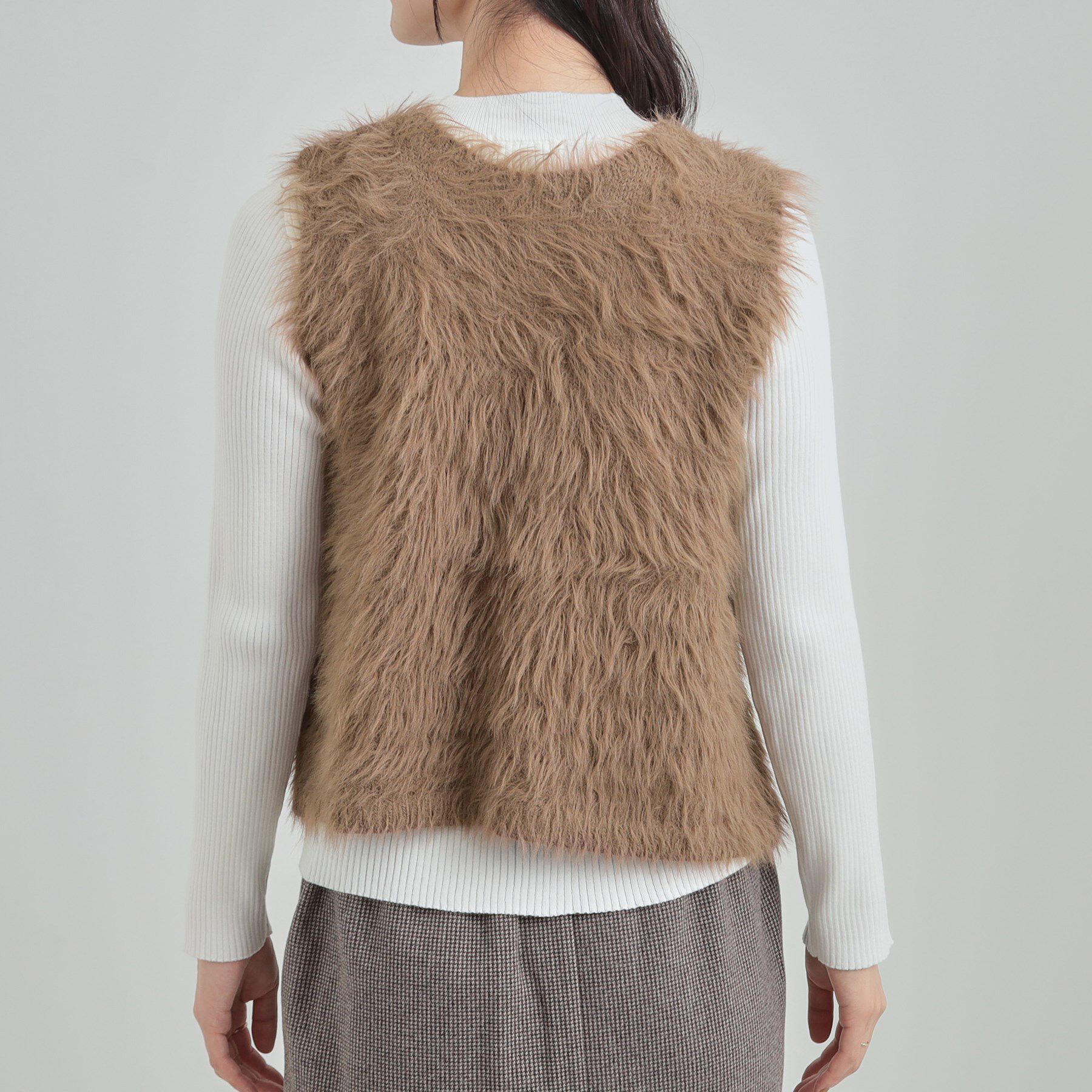 SHOO･LA･RUE「【S-LL/2点セット】着るだけでコーデが決まる フェザーニットベスト&times;リブニット」|その他|