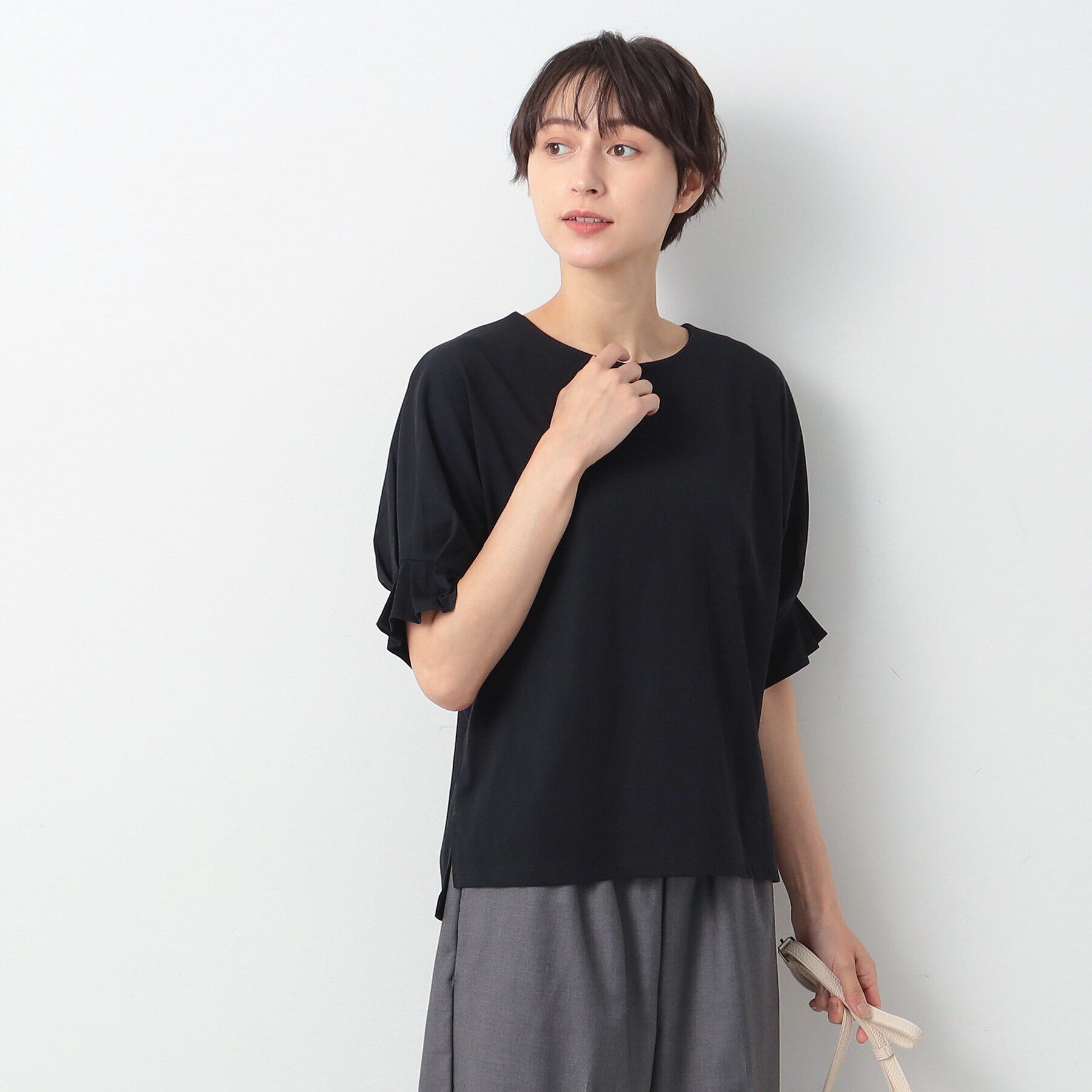 Dessin「【秋色登場・洗える】袖口タックカットソー（XS～L）」|Tシャツ・カットソー|