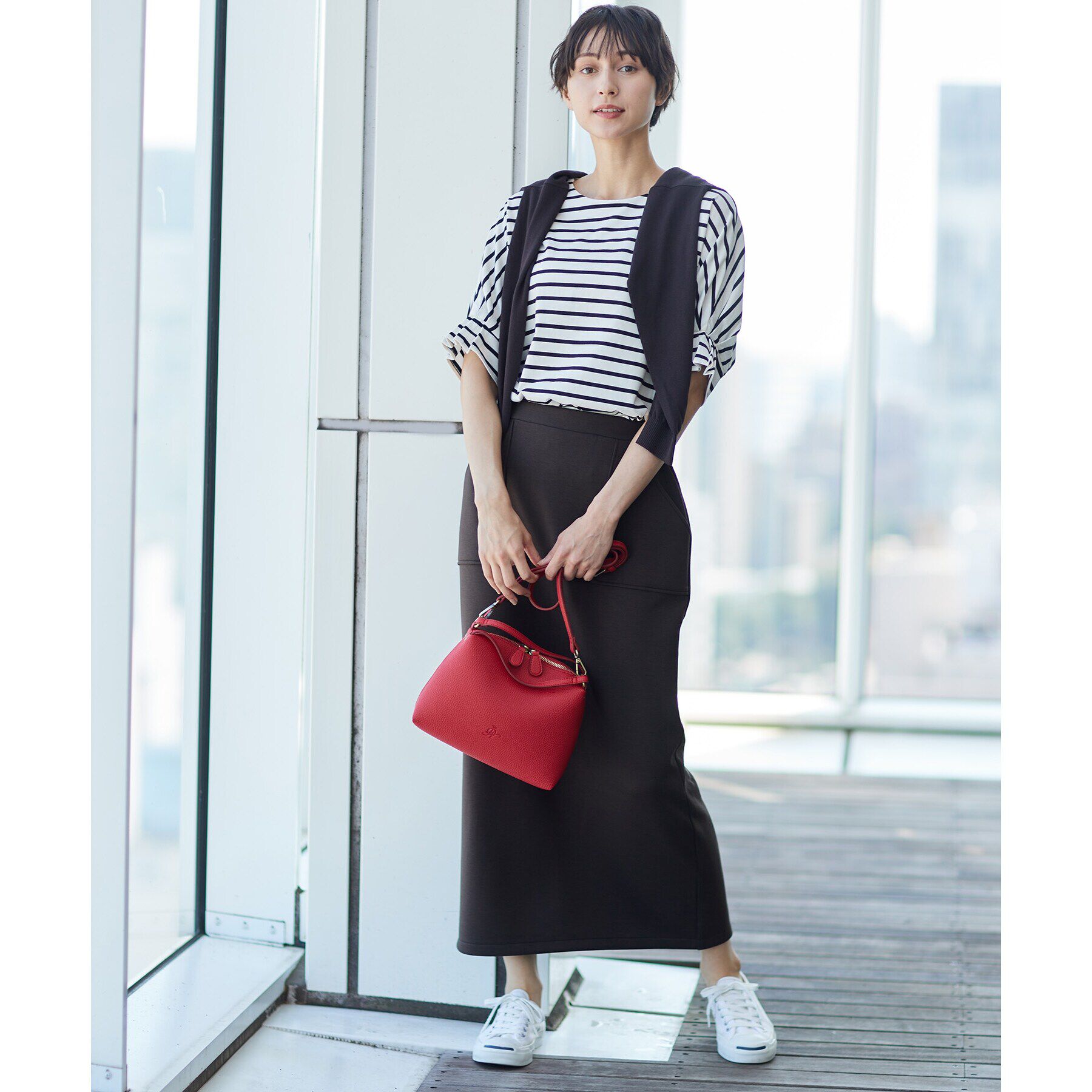 Dessin「【秋色登場・洗える】袖口タックカットソー（XS～L）」|Tシャツ・カットソー|