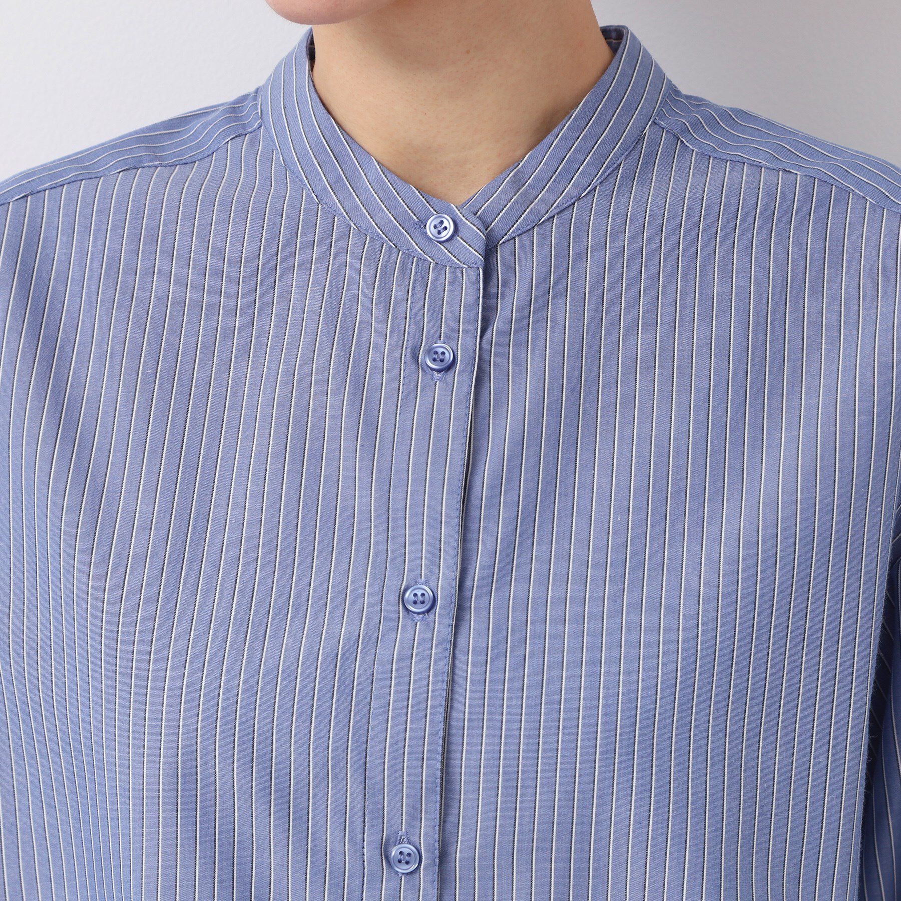 Dessin「【洗える・4サイズ展開】バンドカラーシャツ（XS～L）」|シャツ・ブラウス|