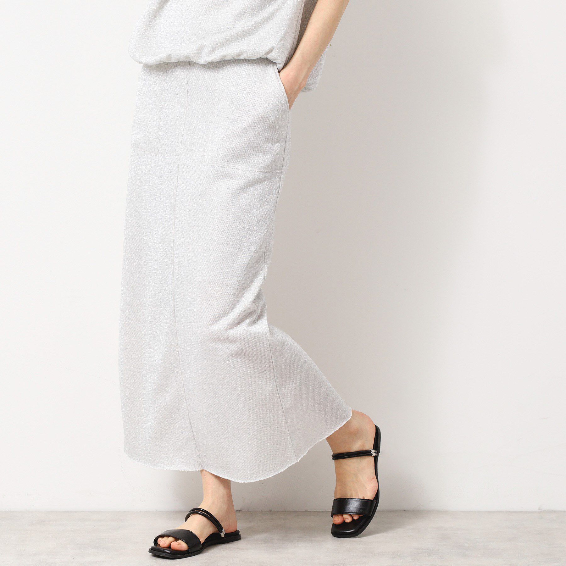 Dessin「【セットアップ可能・洗える】ラメ入り裏毛タイトスカート（S～L）」|スカート|