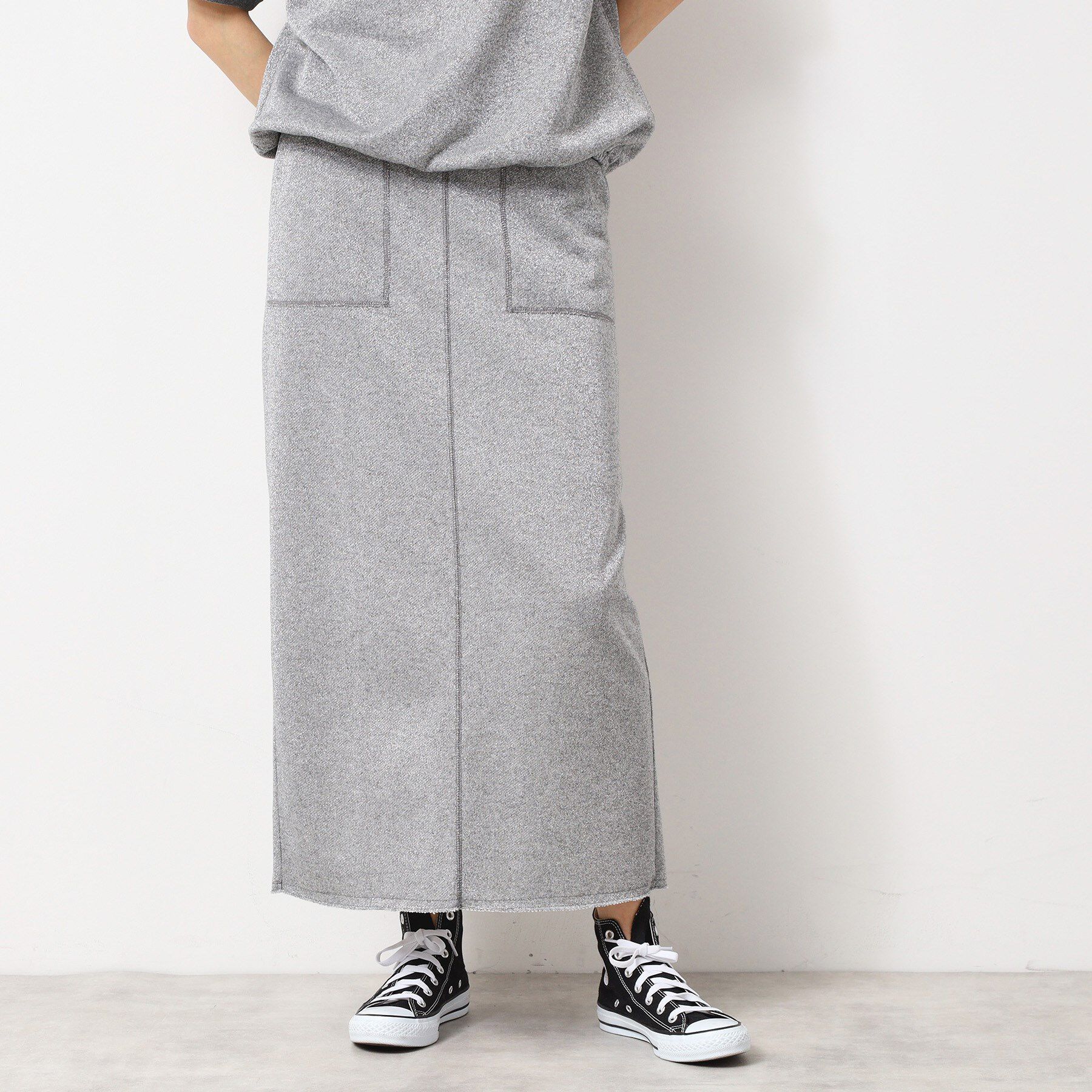 Dessin「【セットアップ可能・洗える】ラメ入り裏毛タイトスカート（S～L）」|スカート|