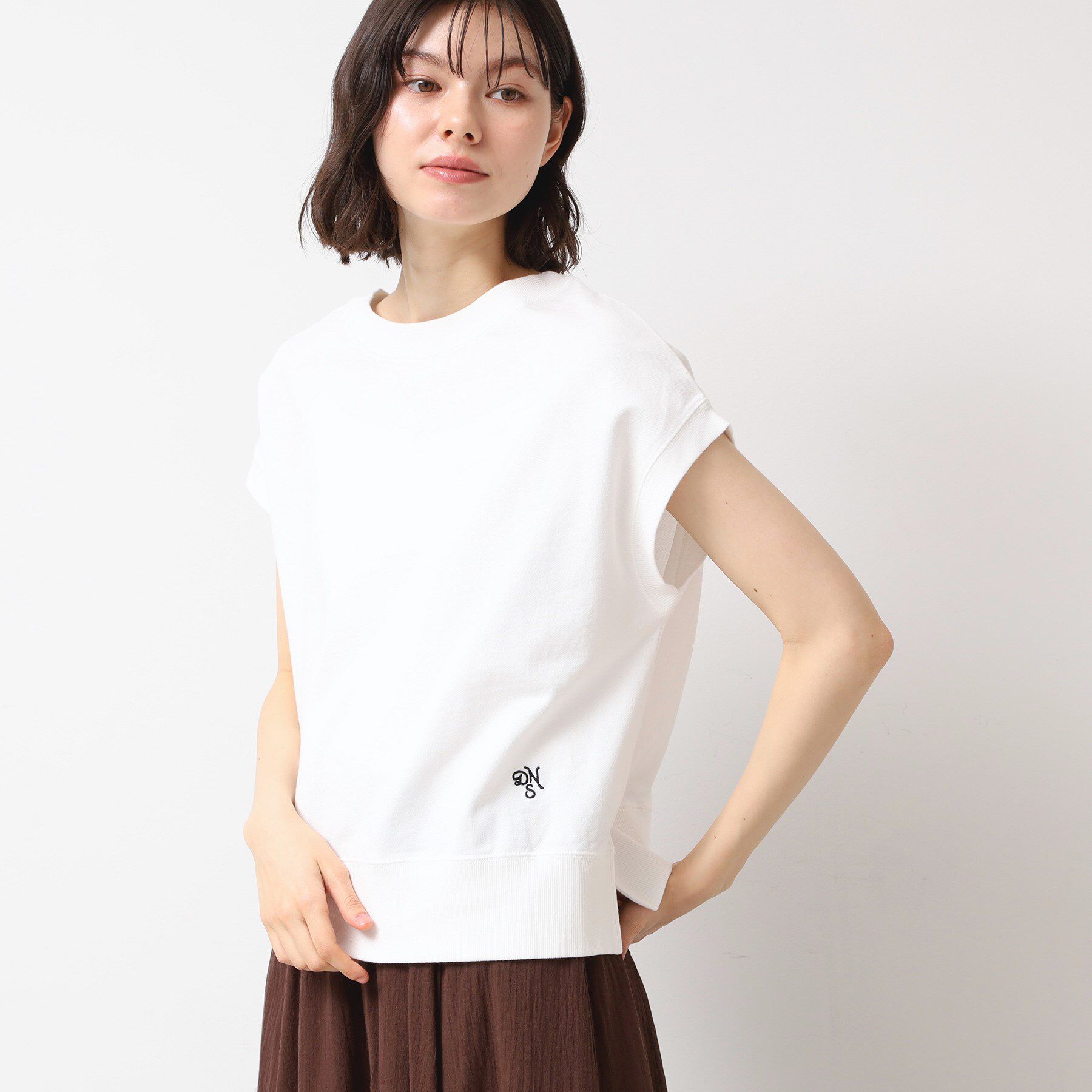 Dessin「【洗える】フレンチスリーブリブ付きカットソー（S～L）」|Tシャツ・カットソー|