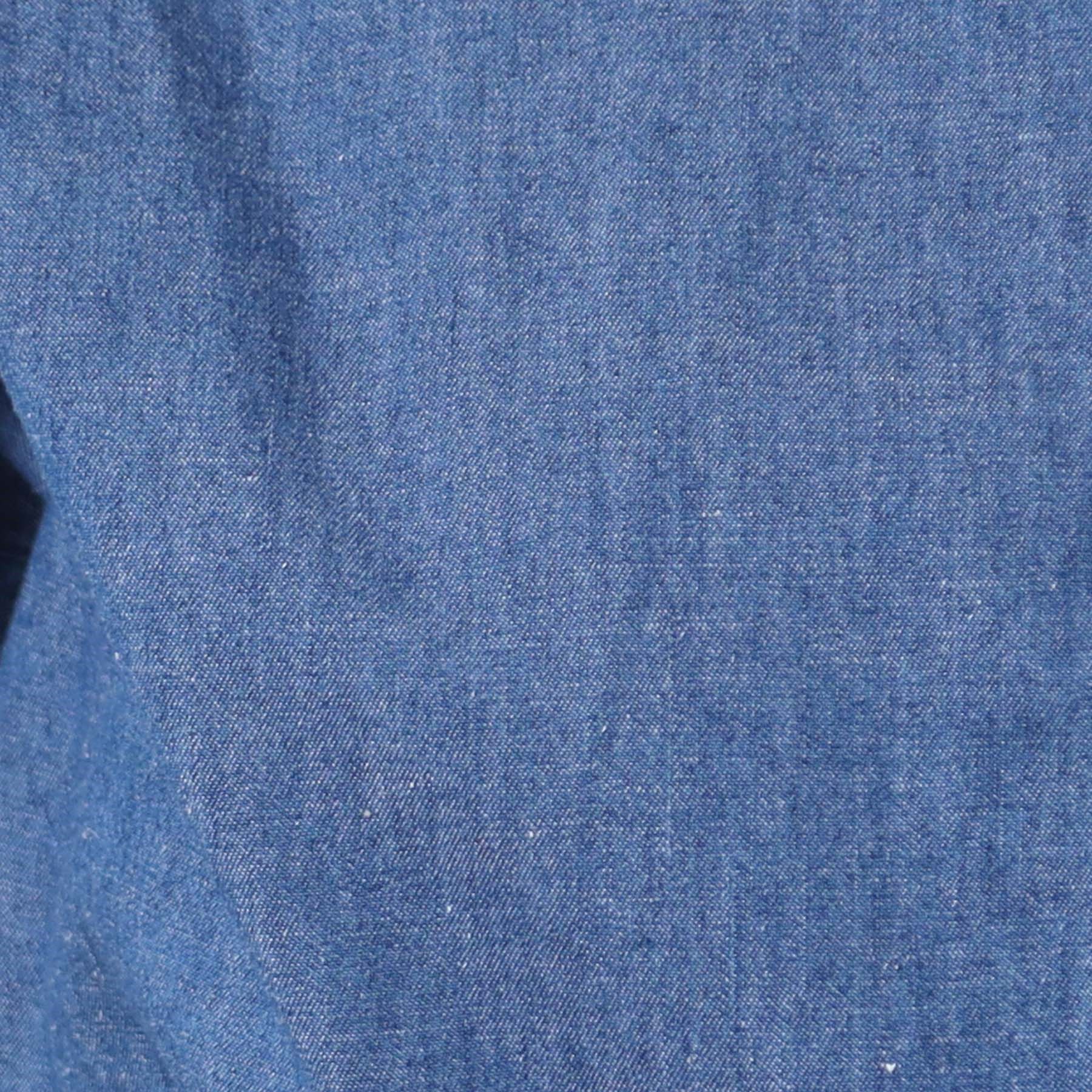 Dessin「【洗える】リネンブレンドデニムフリルシャツ」|シャツ・ブラウス|