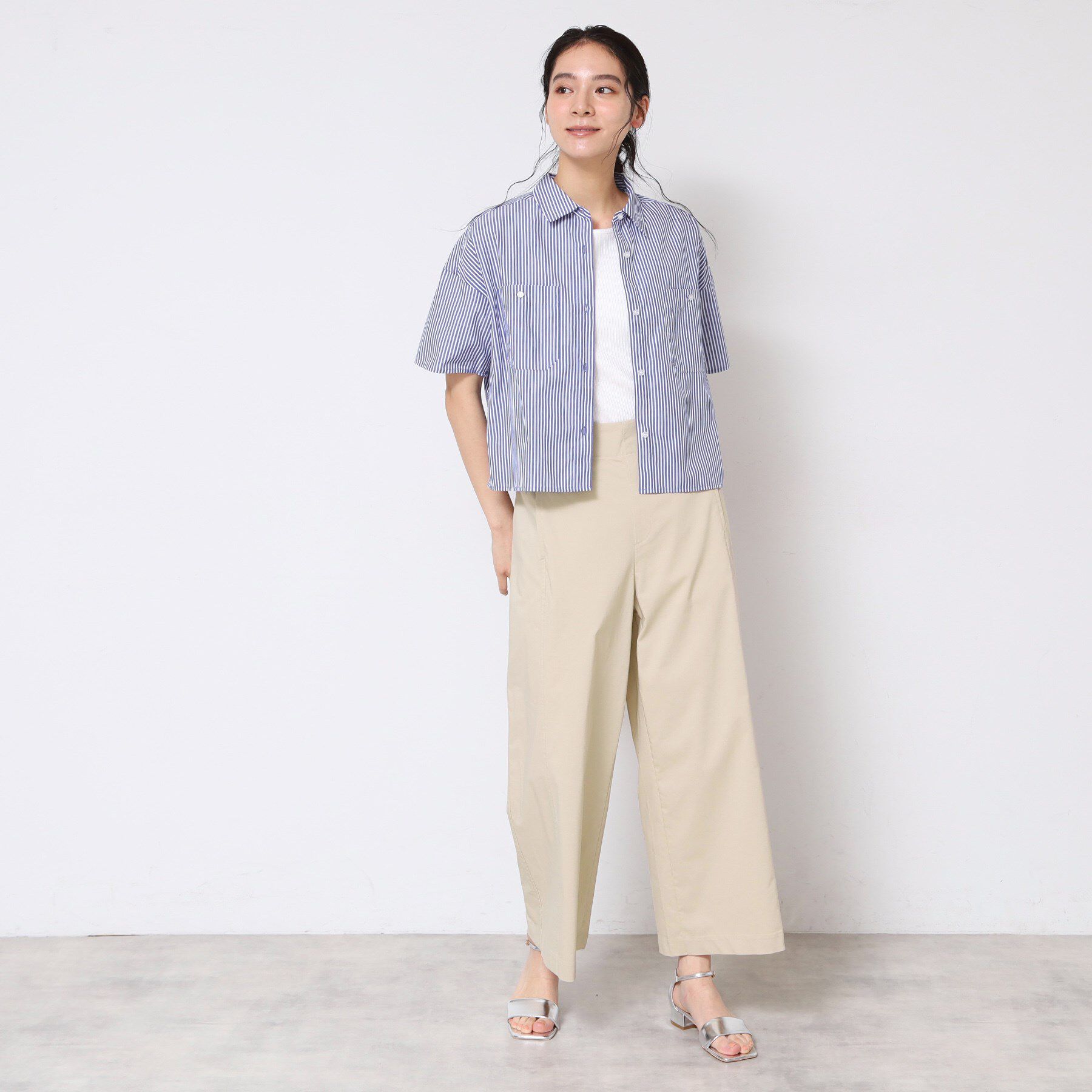 Dessin「【洗える】ストレッチセミワイドパンツ」|その他|