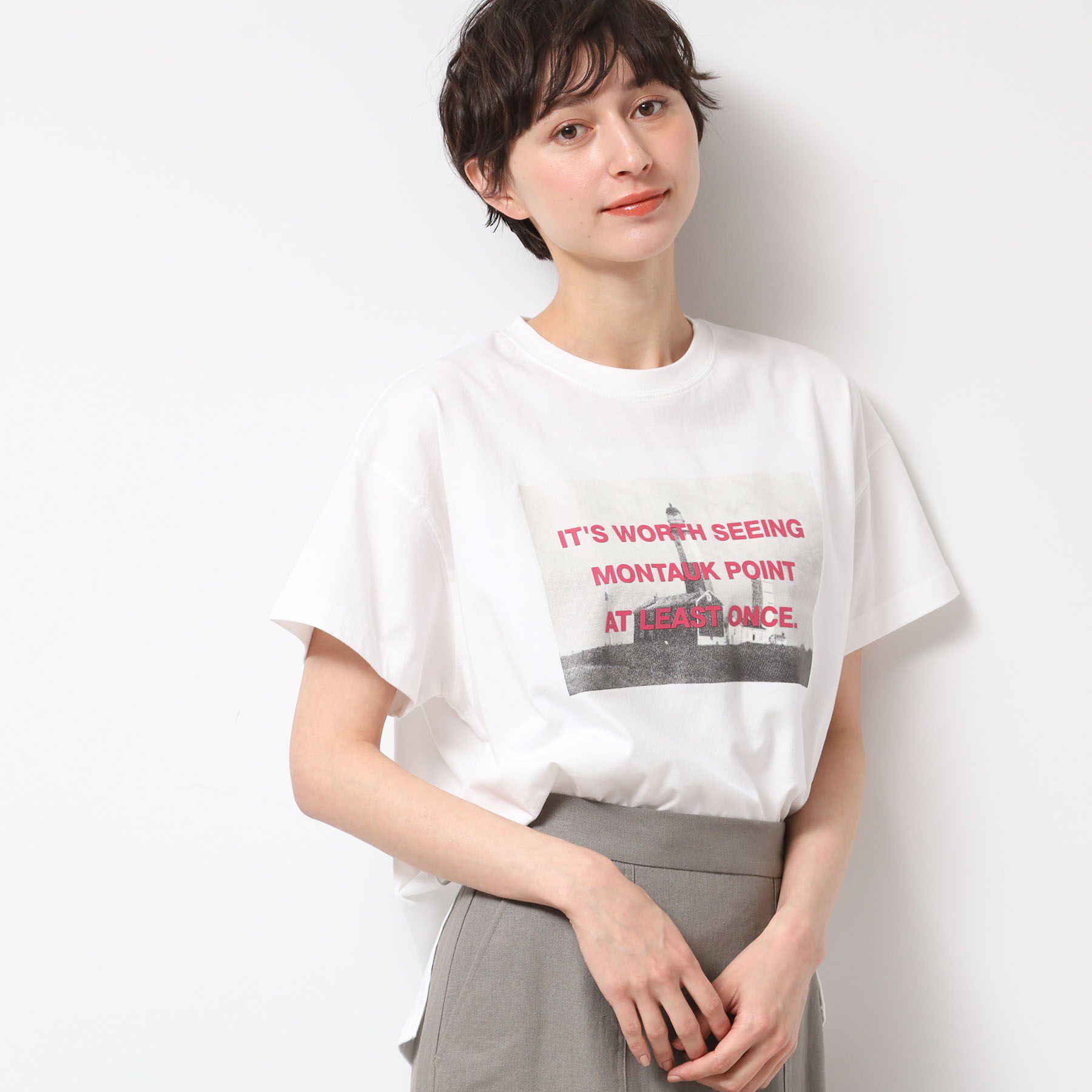 Dessin「【洗える】フォトプリントTシャツ（XS～L）」|Tシャツ・カットソー|ホワイト(001)
