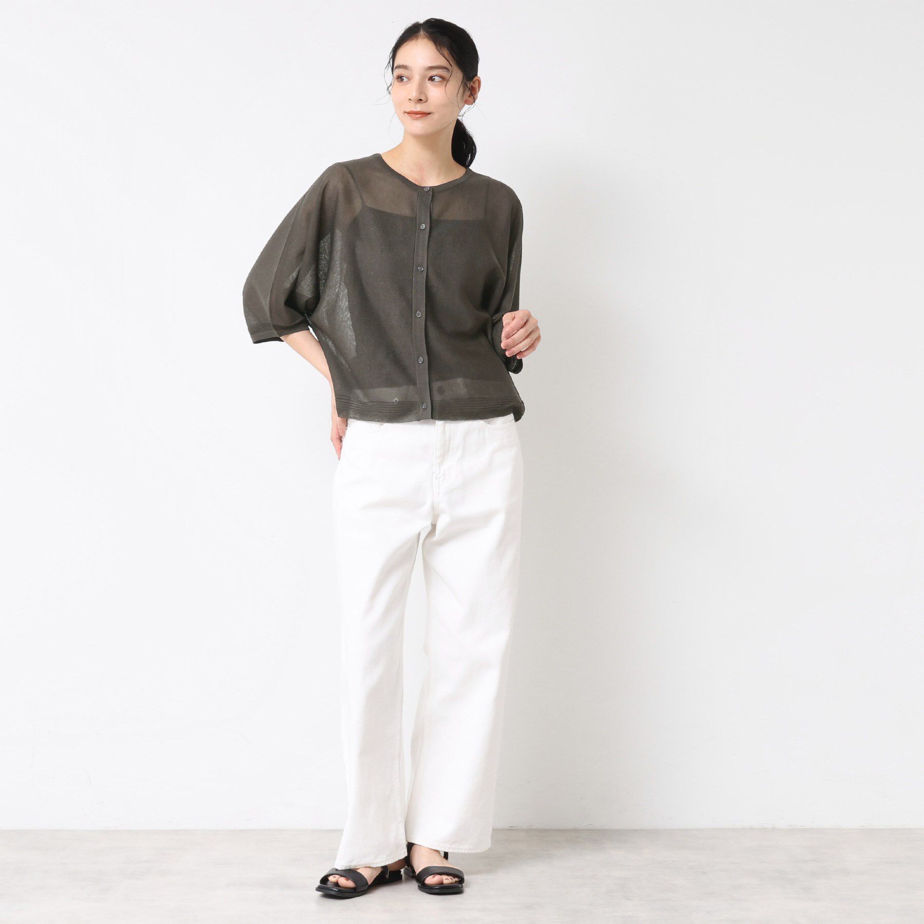 Dessin「【前後2WAY・洗える】シアーカーディガン」|カーディガン|