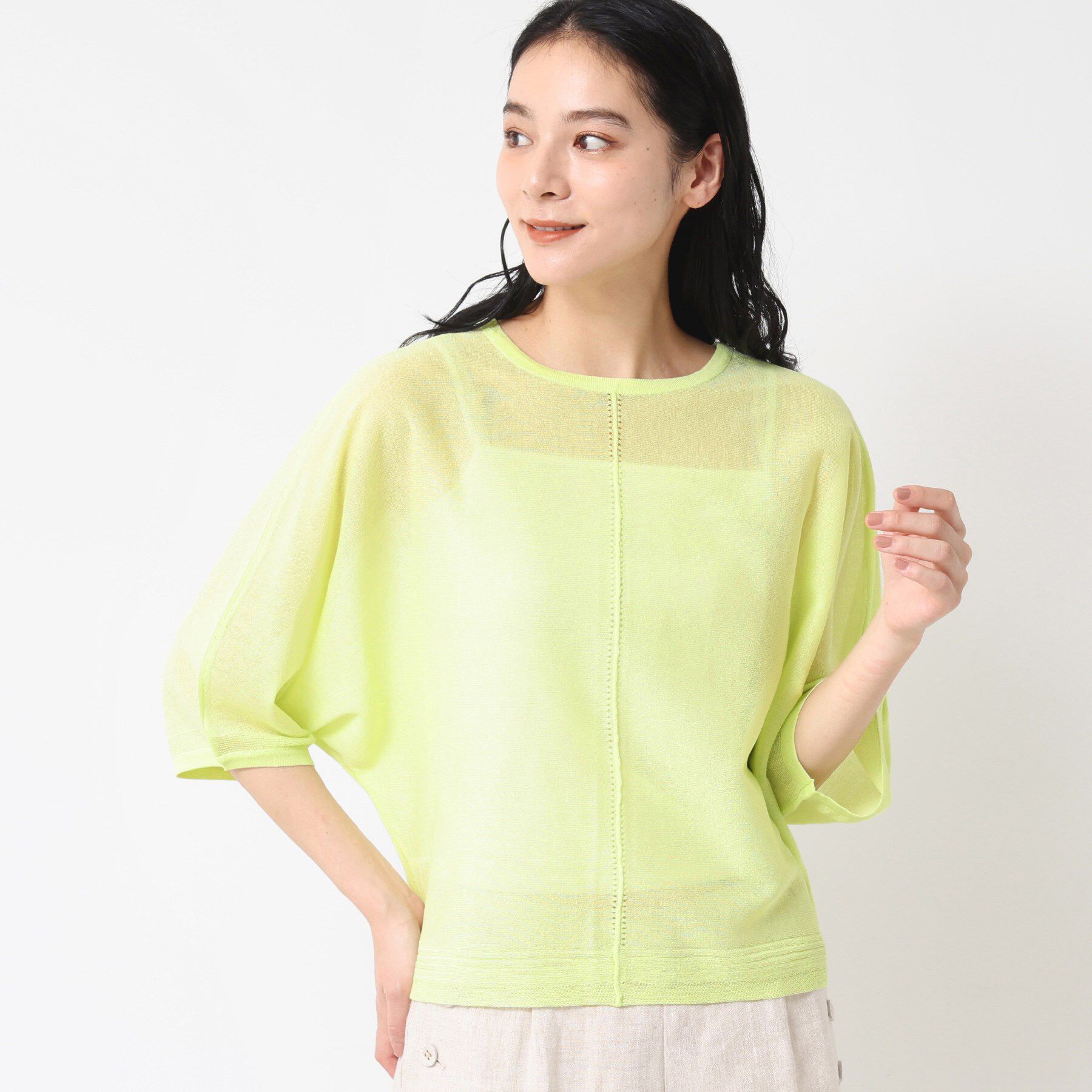 Dessin「【前後2WAY・洗える】シアーカーディガン」|カーディガン|